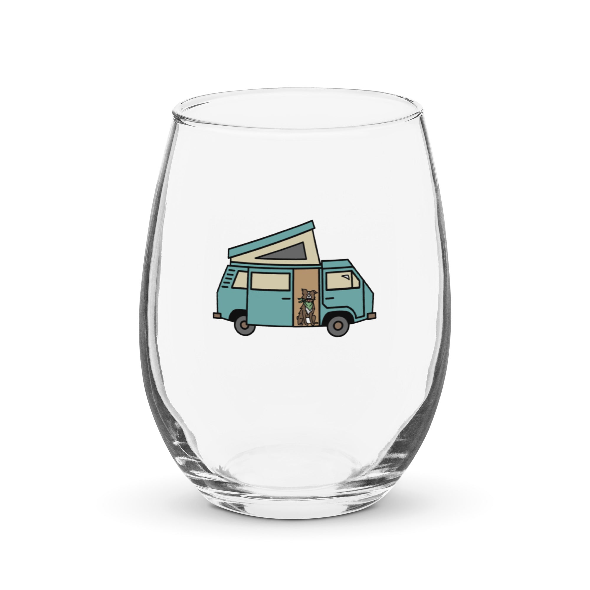Dog in Van Stemless Wine Glass - OVERLANDERS Outfitter