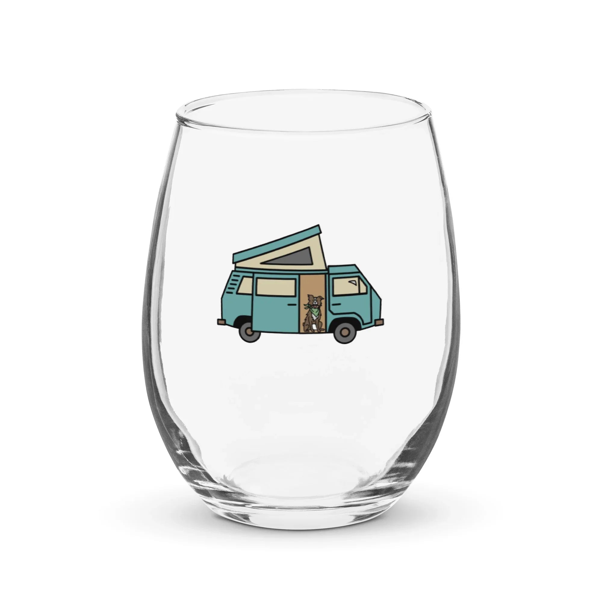 Dog in Van Stemless Wine Glass - OVERLANDERS Outfitter