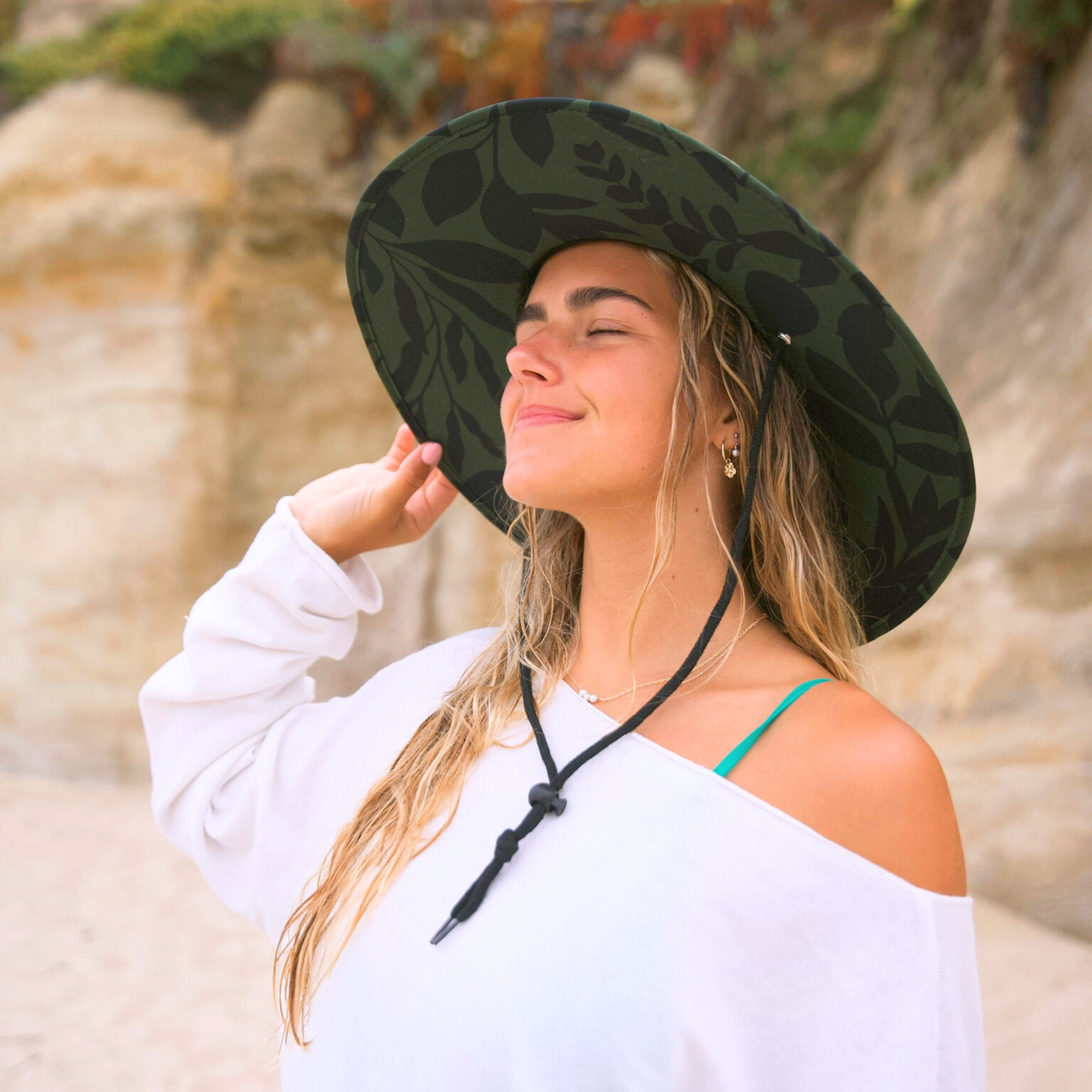 Straw Beach Lifeguard Sun Hat - Kona Green - OVERLANDERS Outfitter