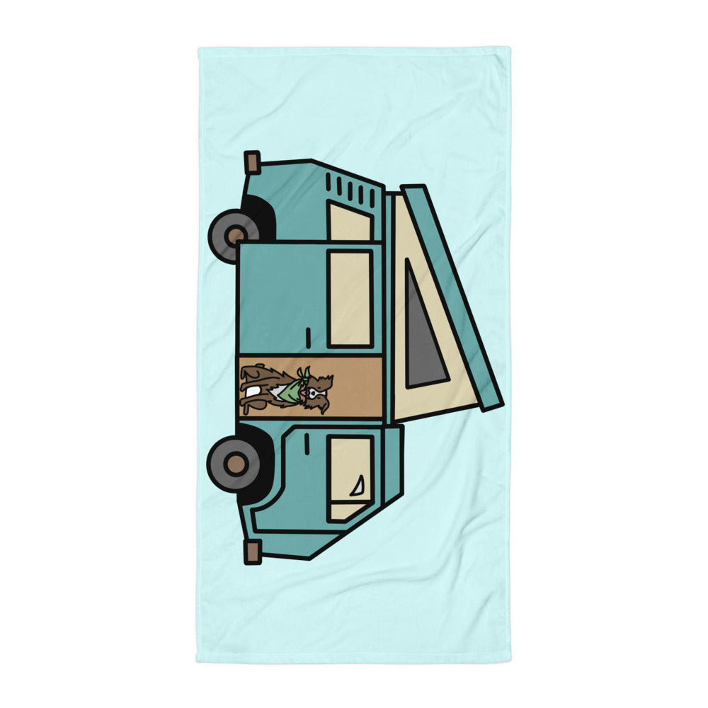 Dog in Van Beach Towel - OVERLANDERS Outfitter