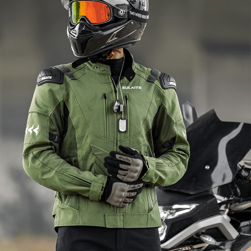 Bean's Moto Booth SULAITE™ Racing Style Summer Motorcycle Jacket, lightweight textile jacket with racing design and ventilation.