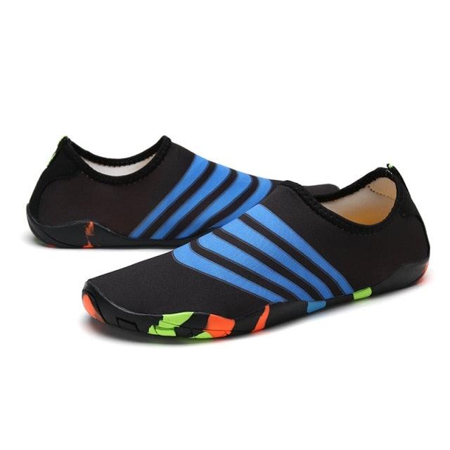 Stevvex men's barefoot outdoor water shoes with non-slip soles, quick-dry aqua socks for beach, river, and water activities.