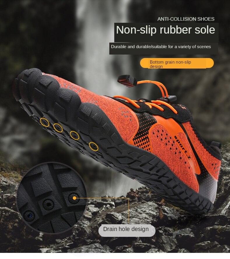 Stevvex men's water shoes with non-slip sole, quick-dry barefoot-style design for beach, river, pool, and outdoor water activities.