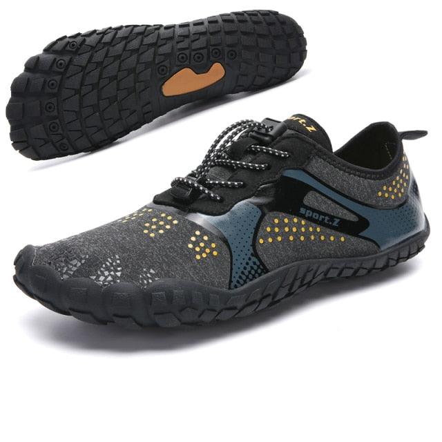 Stevvex men's barefoot outdoor water shoes with non-slip soles, quick-dry aqua sock for beach, river, and water sports.