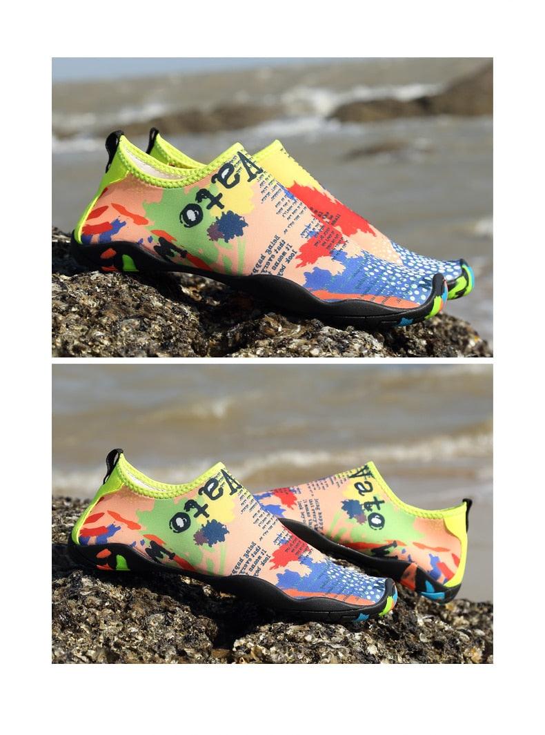 Stevvex men's barefoot outdoor water shoes with quick-dry, non-slip soles, ideal for beach, river, pool, and outdoor water activities.