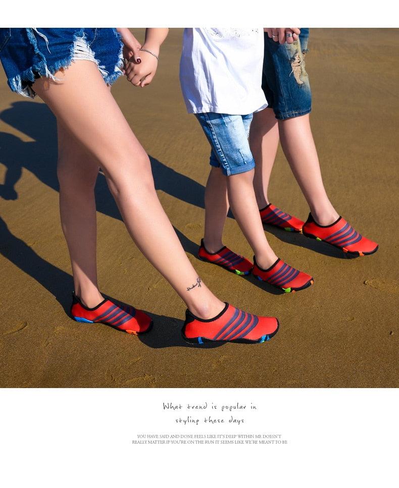 Barefoot men's Stevvex water shoes with non-slip soles, quick-dry aqua socks ideal for beach, river, pool, and outdoor activities.