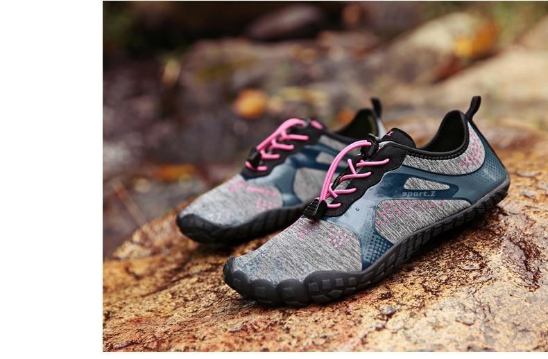 Stevvex men's barefoot outdoor water shoes with non-slip soles, quick-dry, ideal for beach, river, pool, kayaking, and hiking adventures.