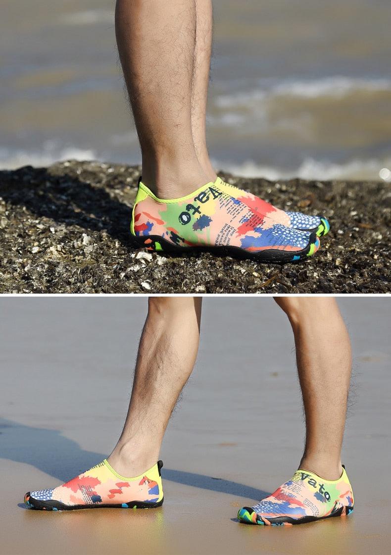 Stevvex men's outdoor water shoes with non-slip soles, quick-dry aqua socks for beach, river, pool, and outdoor water activities.
