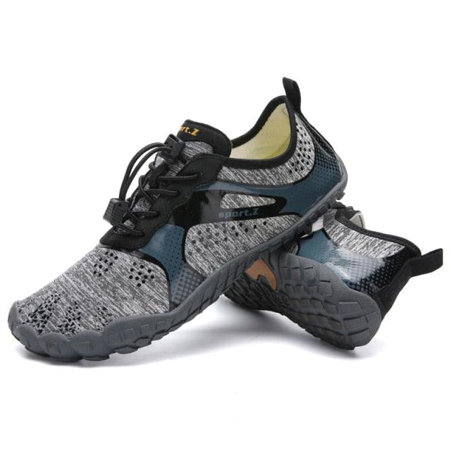 Stevvex men's barefoot outdoor water shoes with non-slip soles, quick-dry aqua socks for beach, river, pool, and kayaking activities.