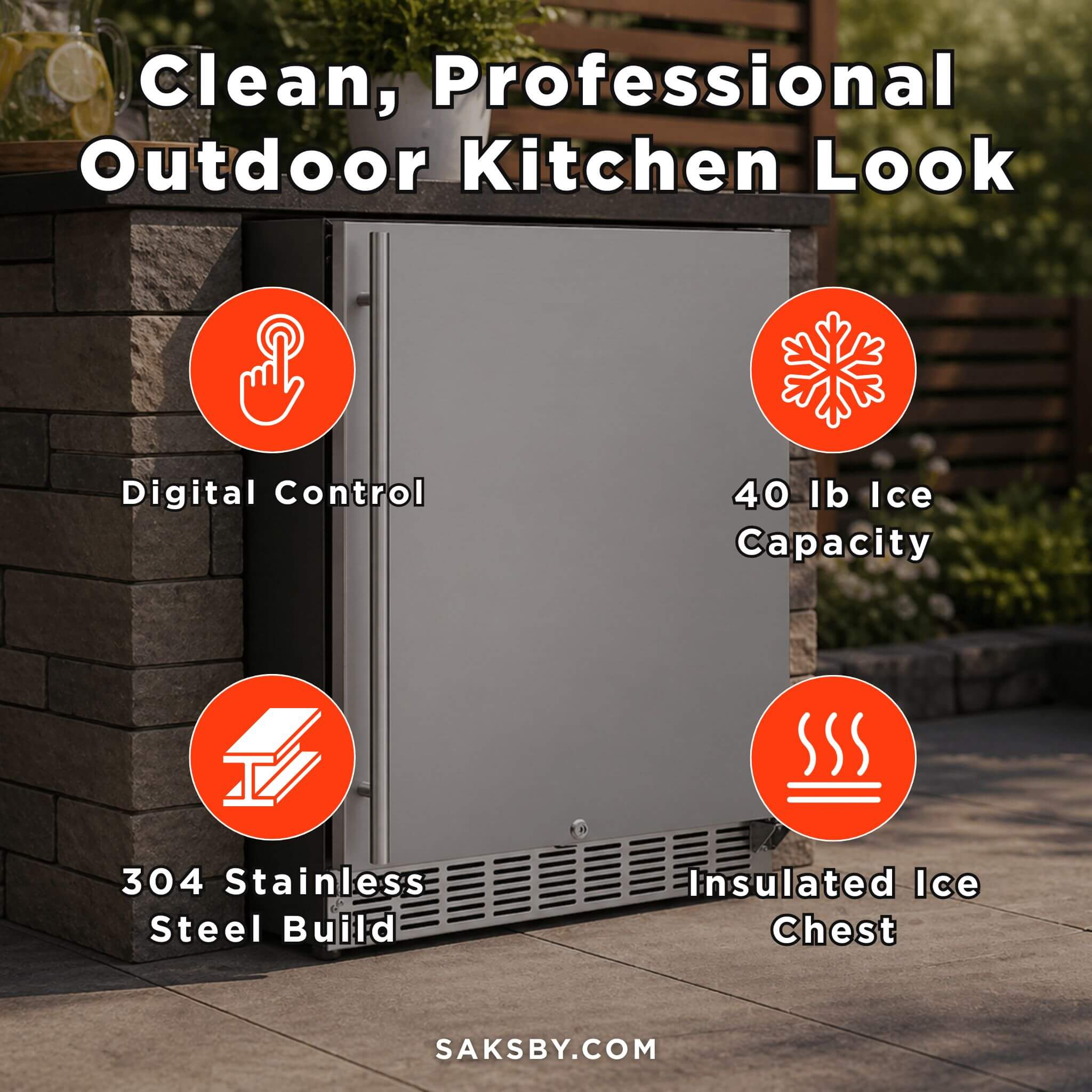 Summerset 24-Inch Outdoor Rated Refrigerator With Anti Vibration System [RFR-24S-A] (SAK63715) - OVERLANDERS Outfitter