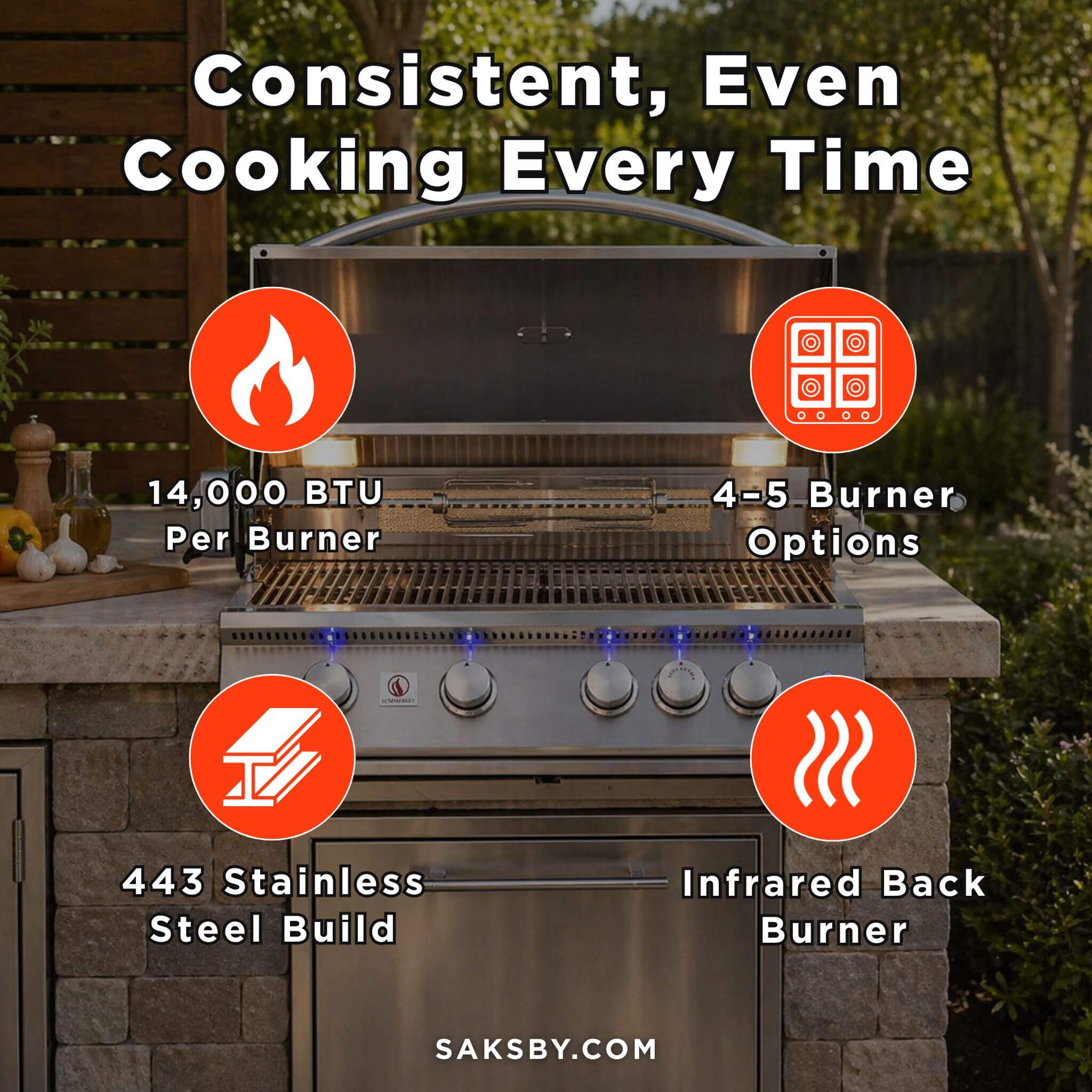 Summerset Sizzler Pro Premium Outdoor Built-In Gas Grill [SIZPRO] (SAK56324) - OVERLANDERS Outfitter