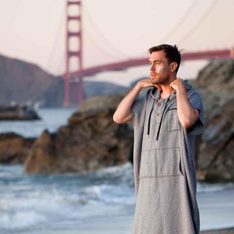 Surf Poncho Changing Robe - Lightweight Turkish Towel - OVERLANDERS Outfitter