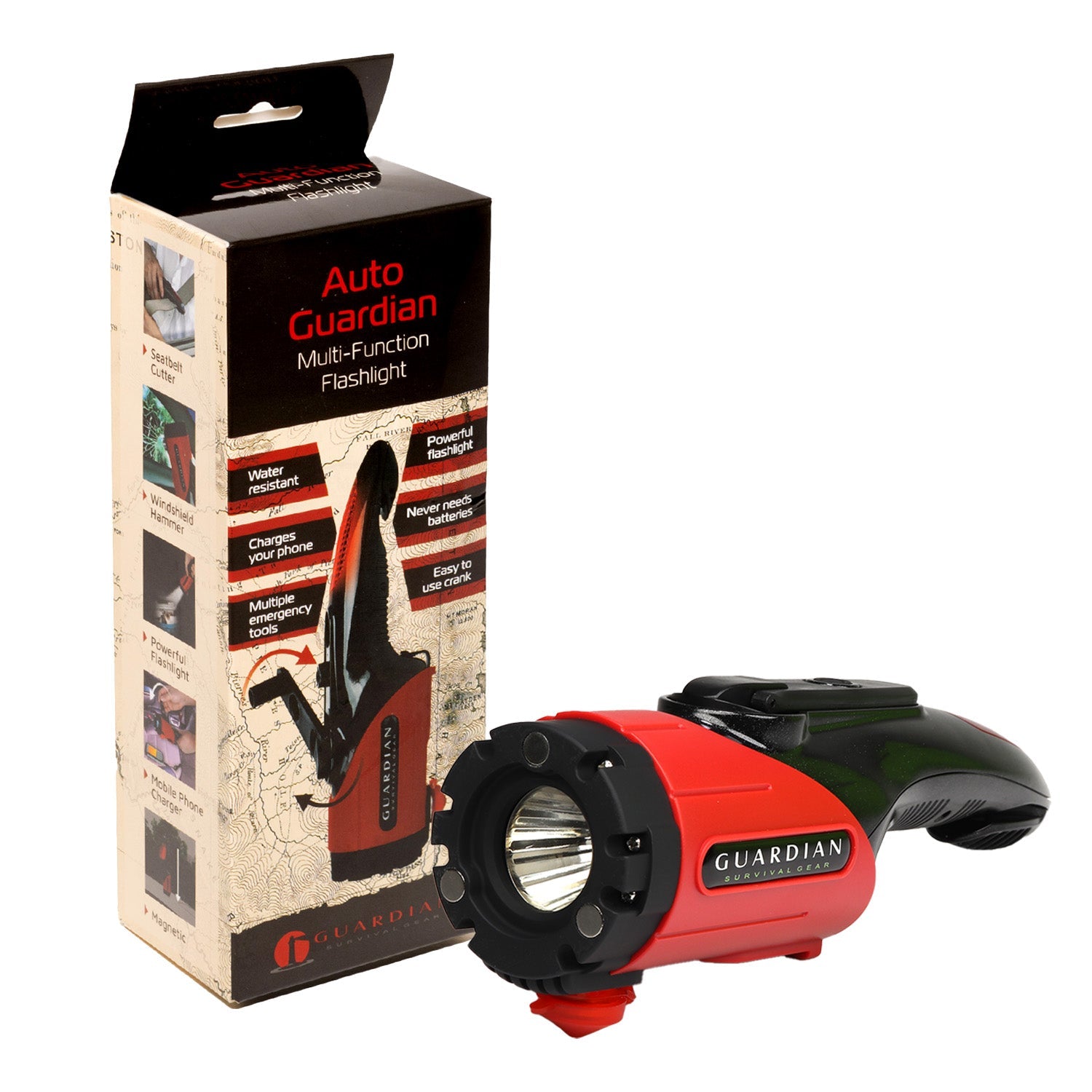 Auto Guardian | 7-in-1 Dynamo Emergency Flashlight & Vehicle Escape Tool - OVERLANDERS Outfitter
