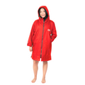 Red COR Surf waterproof swim parka jacket for youth and teens, designed for swimming and outdoor protection.