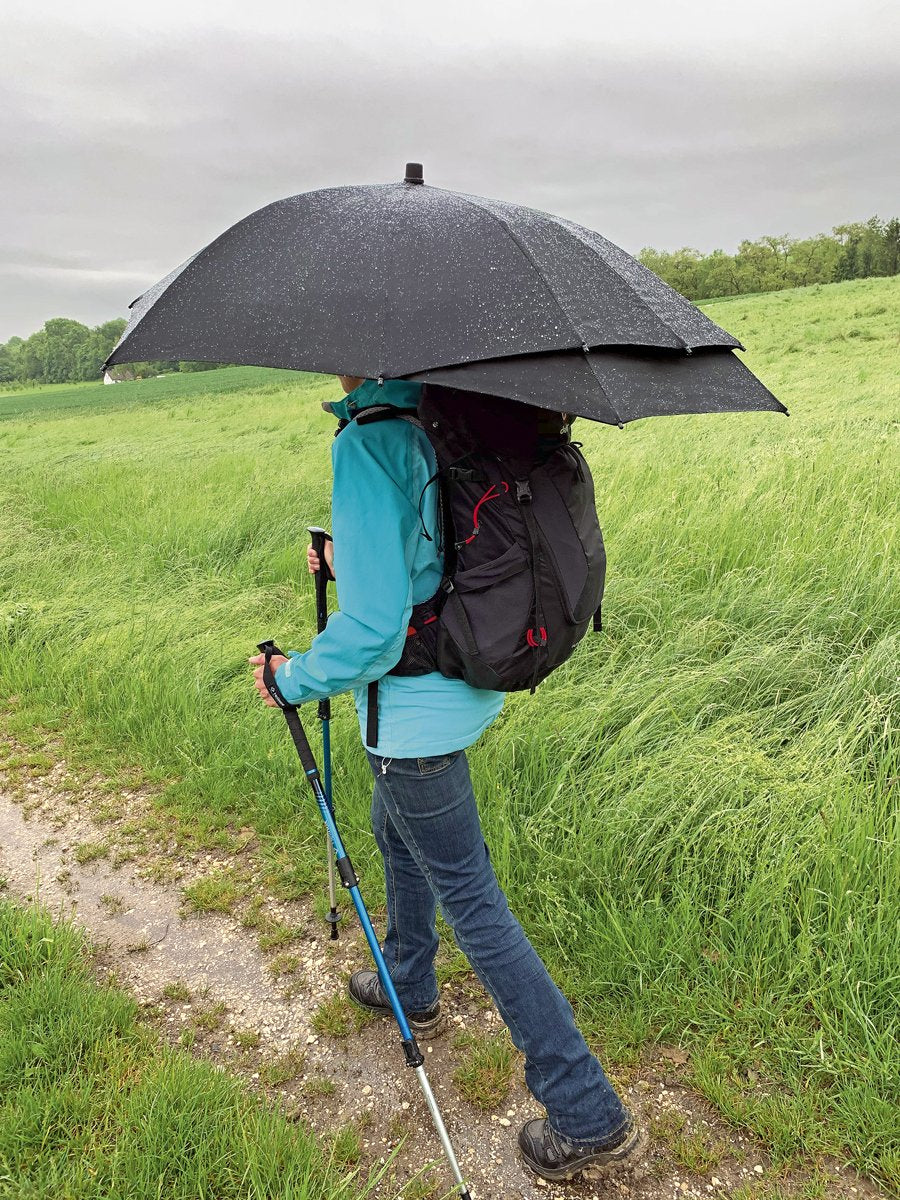 Swing Backpack Handsfree Trekking Umbrella – Ultimate Hands-Free Coverage, Backpack Canopy Extension, Windproof, Lightweight, Ergonomic, All-Weather Hiking Protection - OVERLANDERS Outfitter