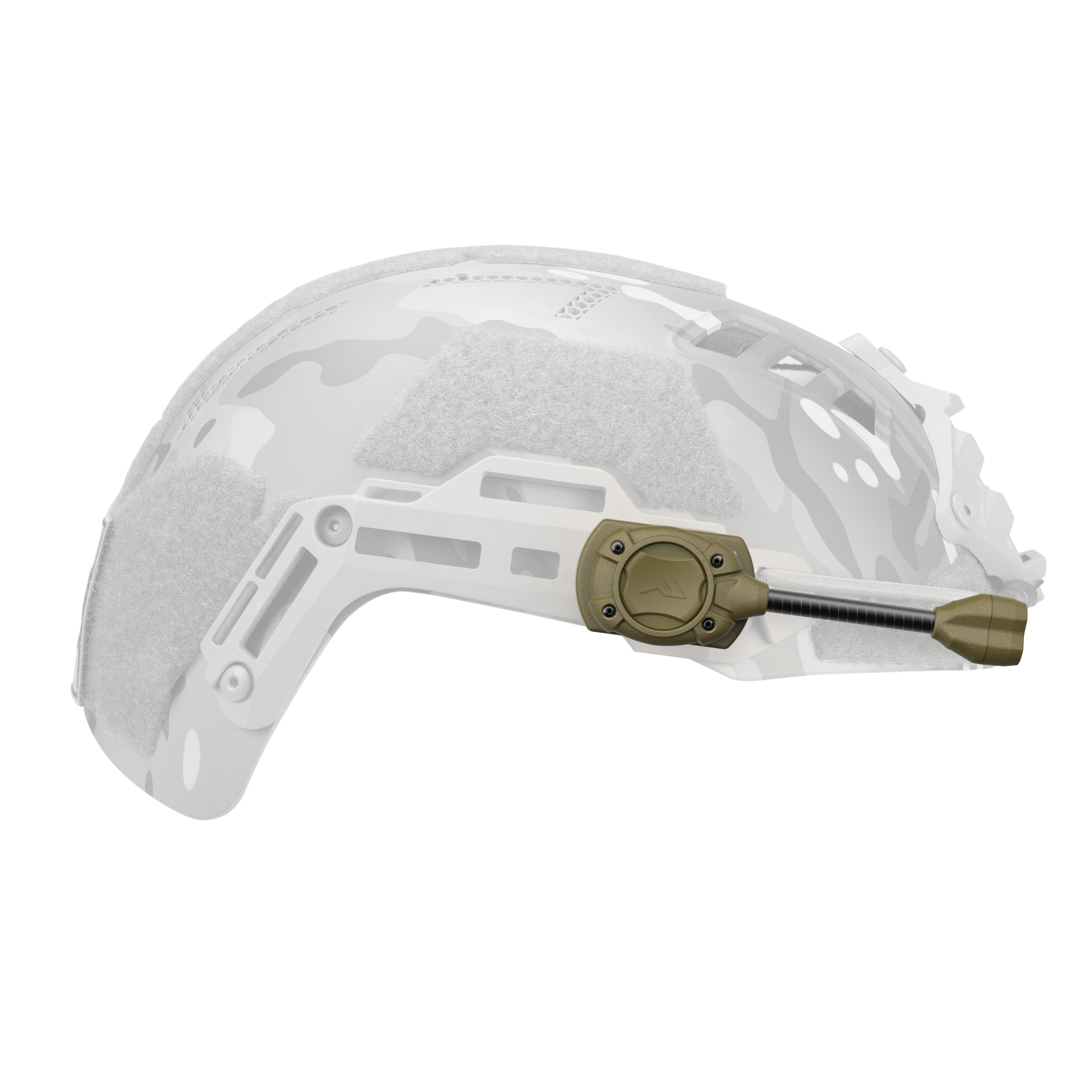 HCC Tactical Switch RGB MPLS illumination device in white and OD green, featuring compact design for marking applications.