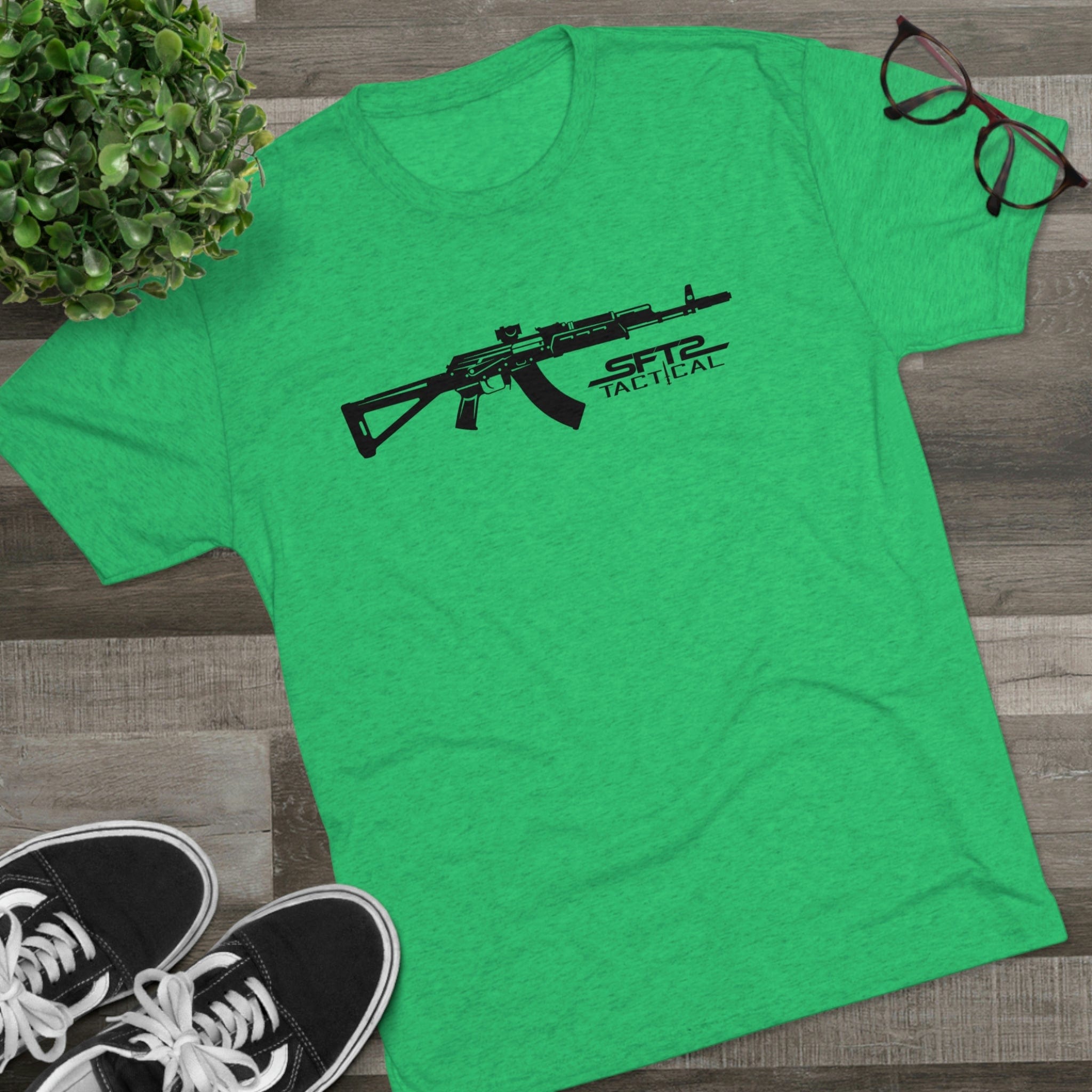 SFT2 Tactical AK Day tri-blend crew tee in a casual style with a comfortable fit and soft fabric.