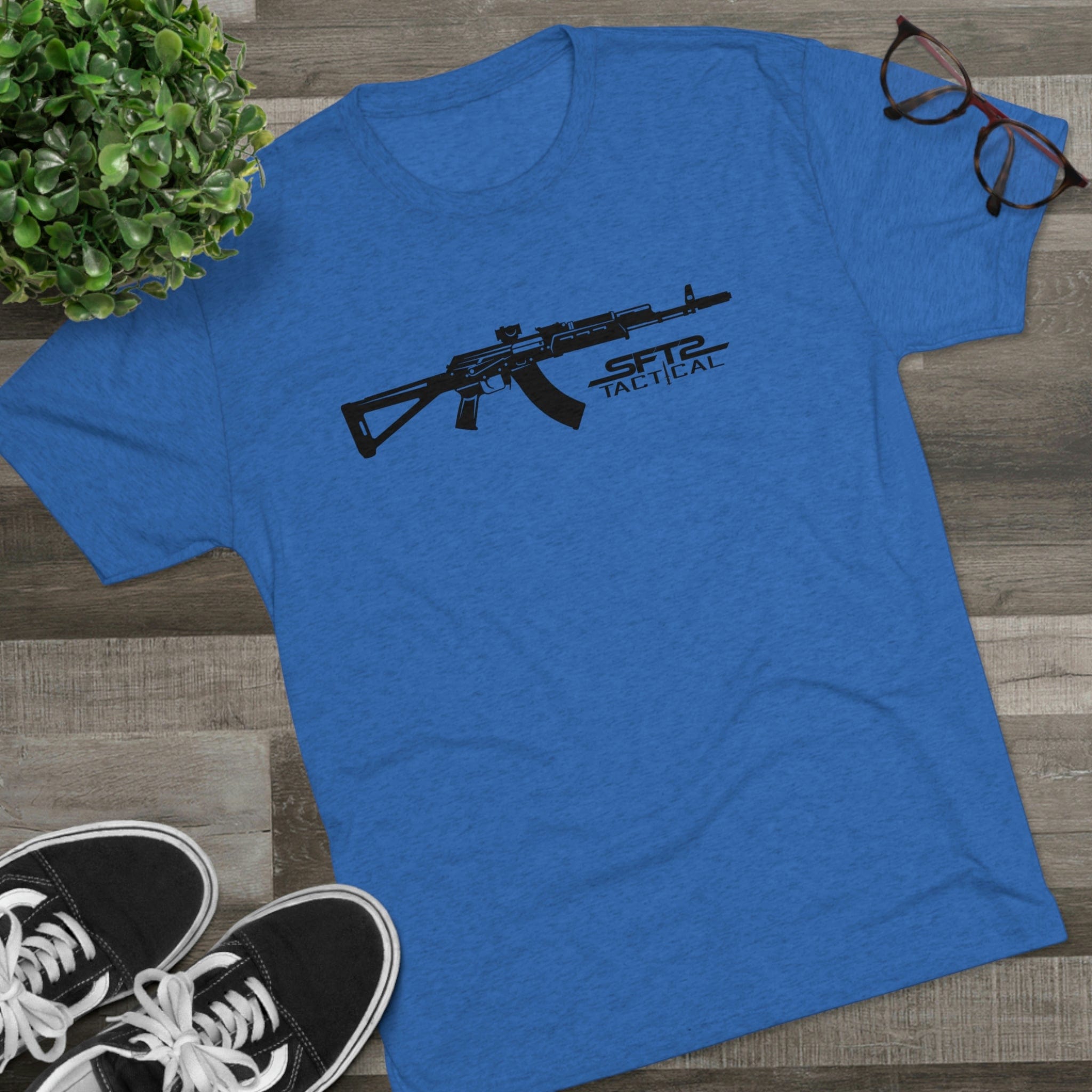 SFT2 Tactical AK Day tri-blend crew tee in a relaxed fit, showcasing a comfortable fabric and stylish design.