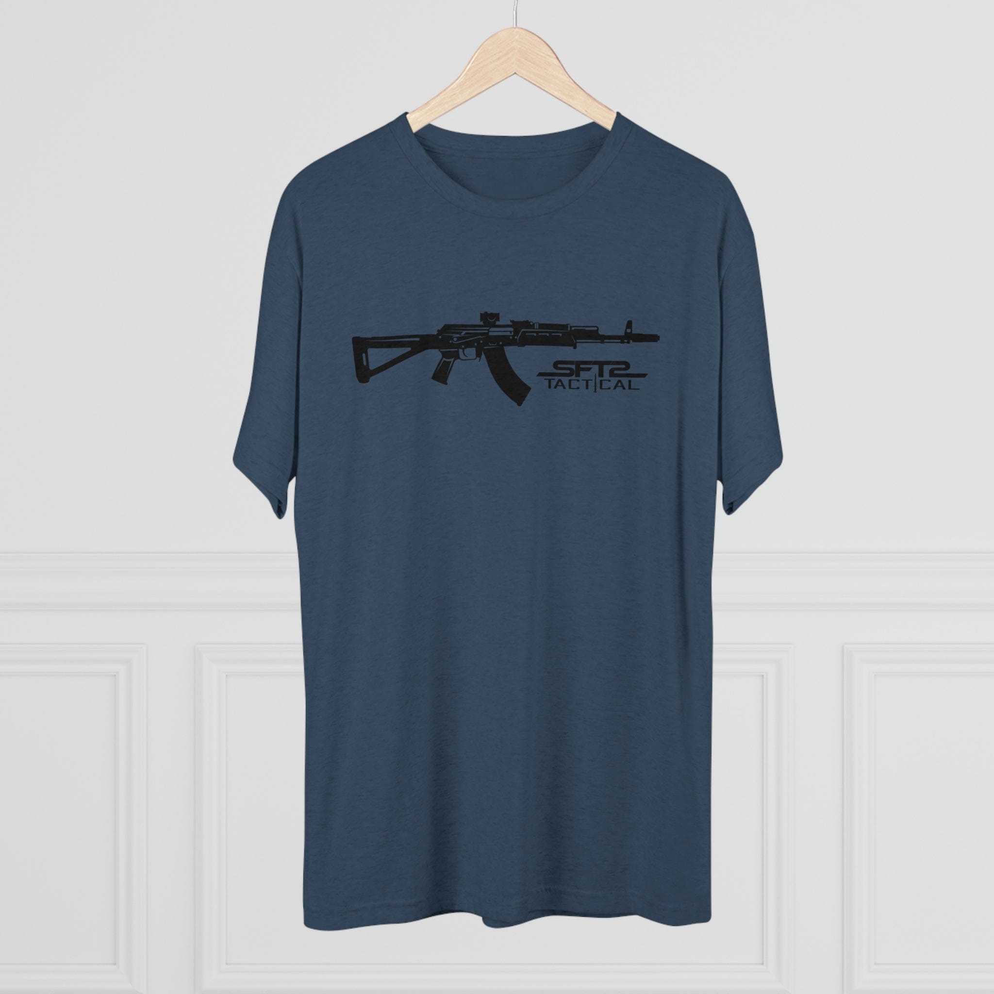 SFT2 Tactical AK Day tri-blend crew tee in a casual fit, showcasing a soft fabric and vibrant design.