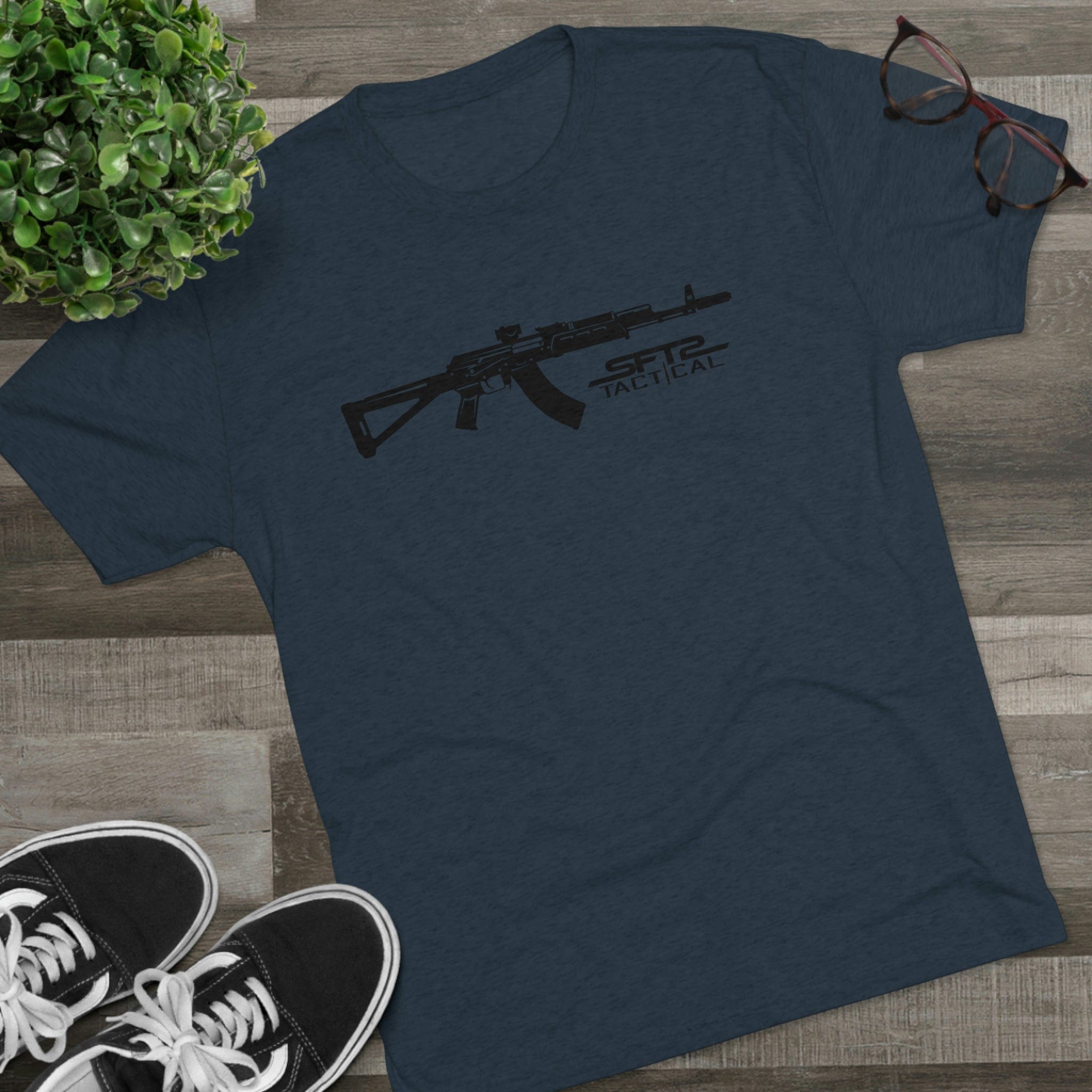 SFT2 Tactical AK Day tri-blend crew tee in a relaxed fit, showcasing soft fabric and versatile style.
