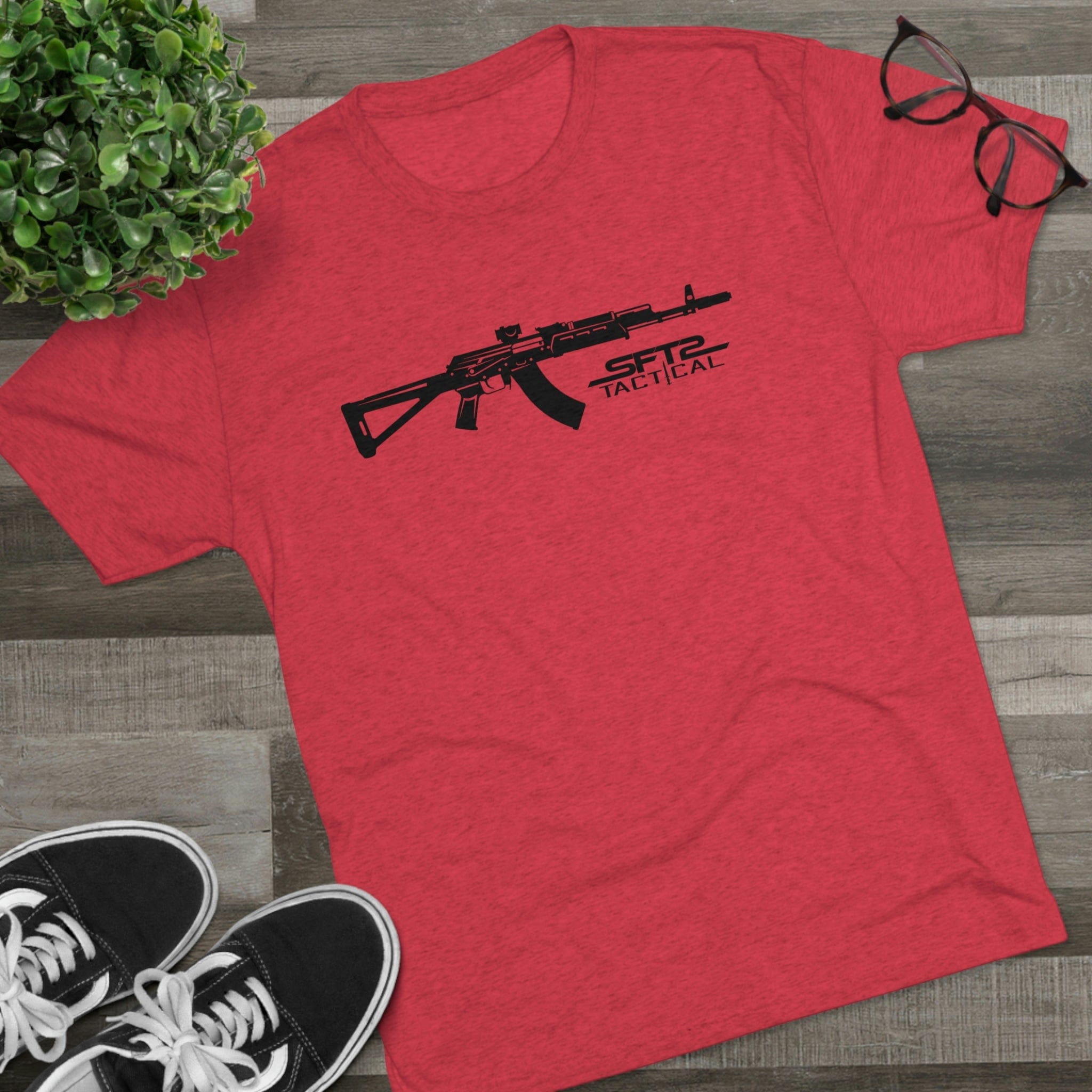SFT2 Tactical AK Day tri-blend crew tee in a relaxed fit, featuring a soft fabric and versatile design.