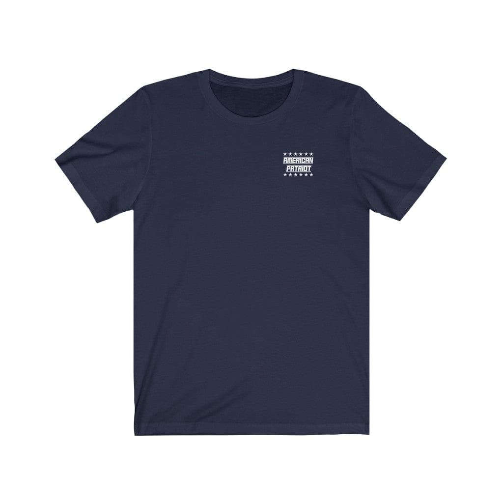 Black American Patriot T-Shirt by SFT2 Tactical featuring patriotic graphics on front, casual fit, and comfortable fabric.