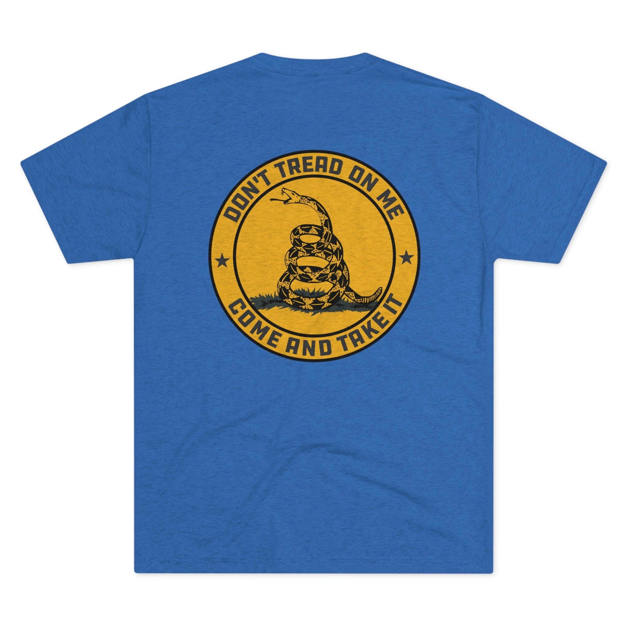 SFT2 Tactical Don't Tread On Me tri-blend crew tee featuring a bold graphic design on a comfortable fit.