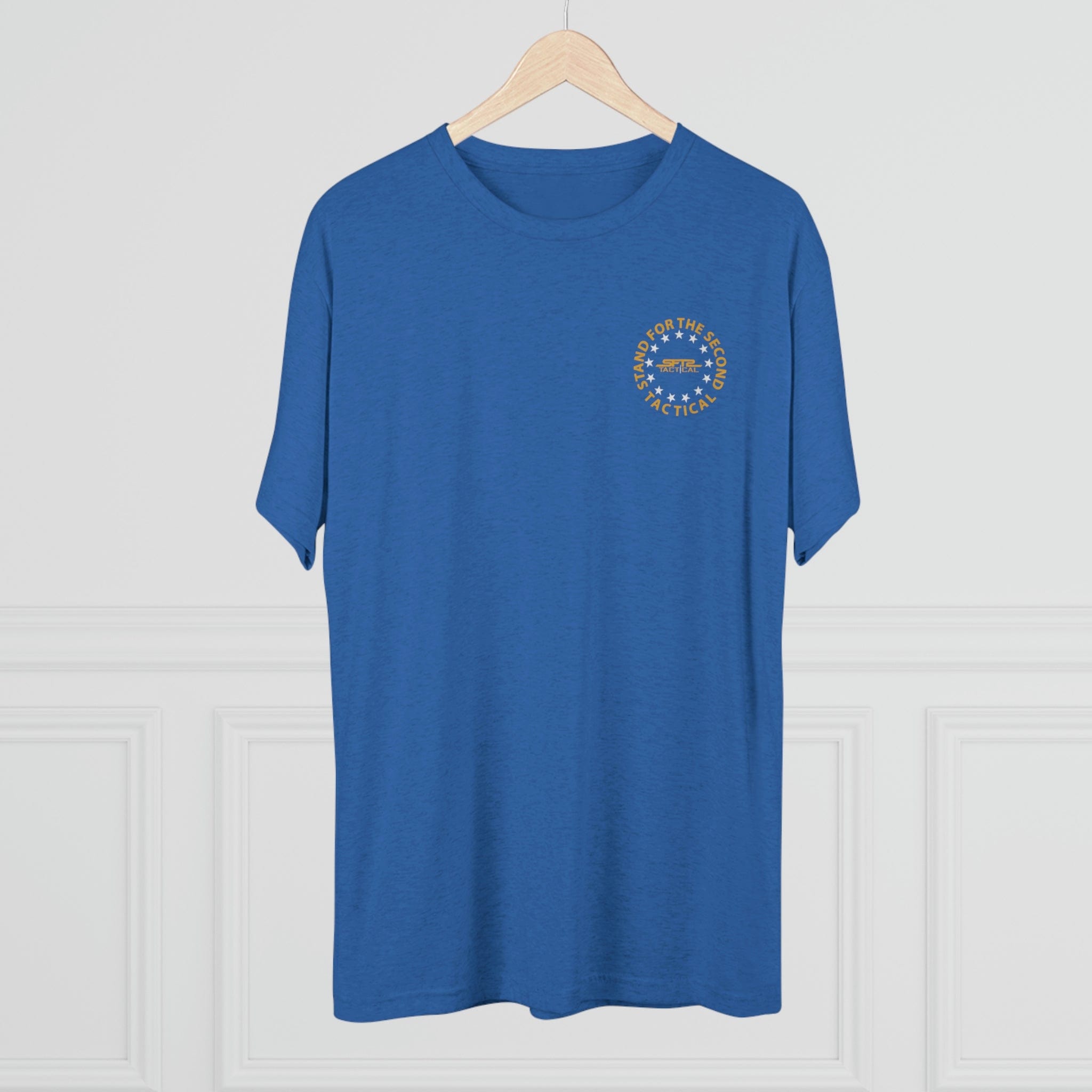 SFT2 Tactical Don't Tread On Me tri-blend crew tee featuring a bold graphic design on a comfortable t-shirt.