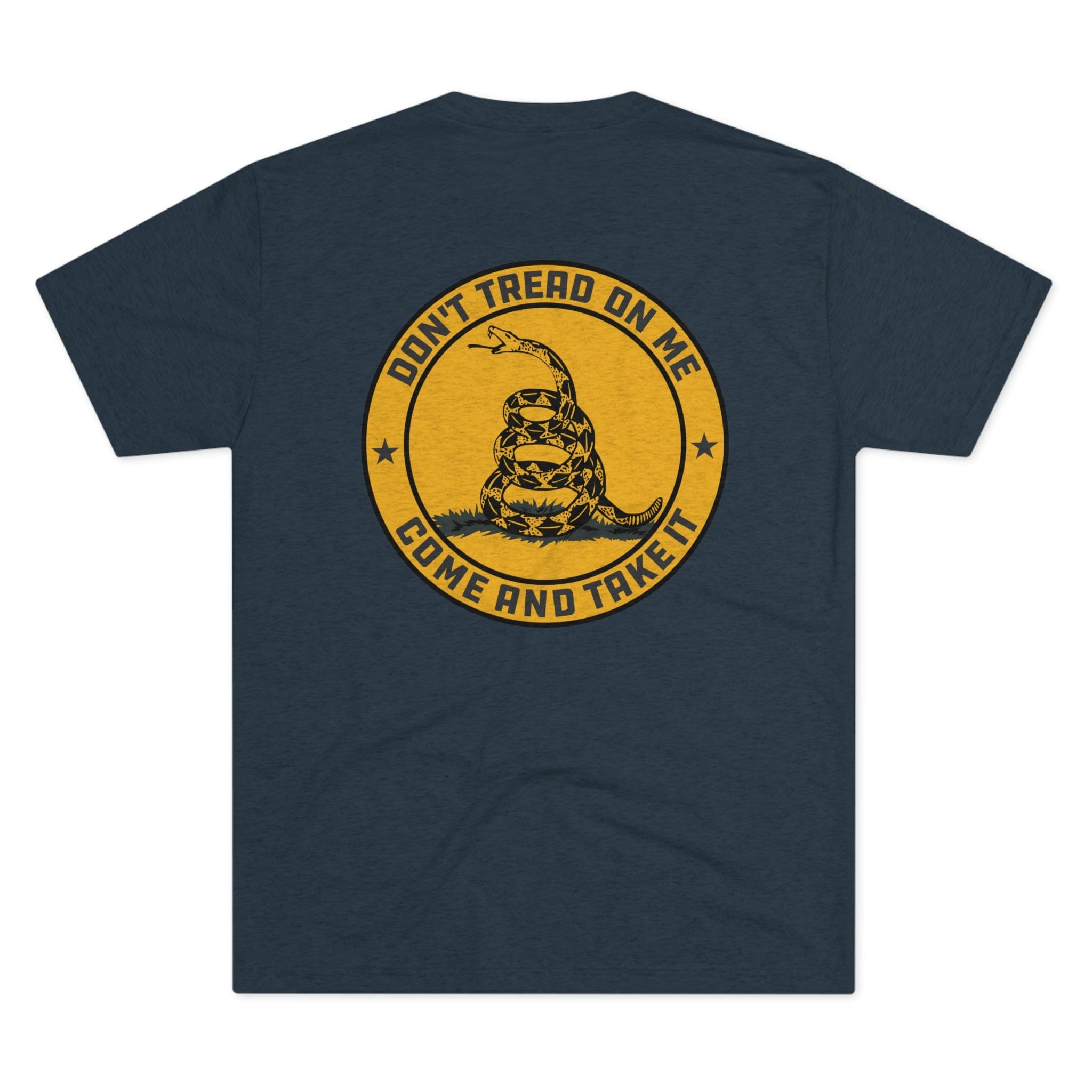 SFT2 Tactical Don't Tread On Me tri-blend crew t-shirt featuring a bold graphic design on a comfortable fit.