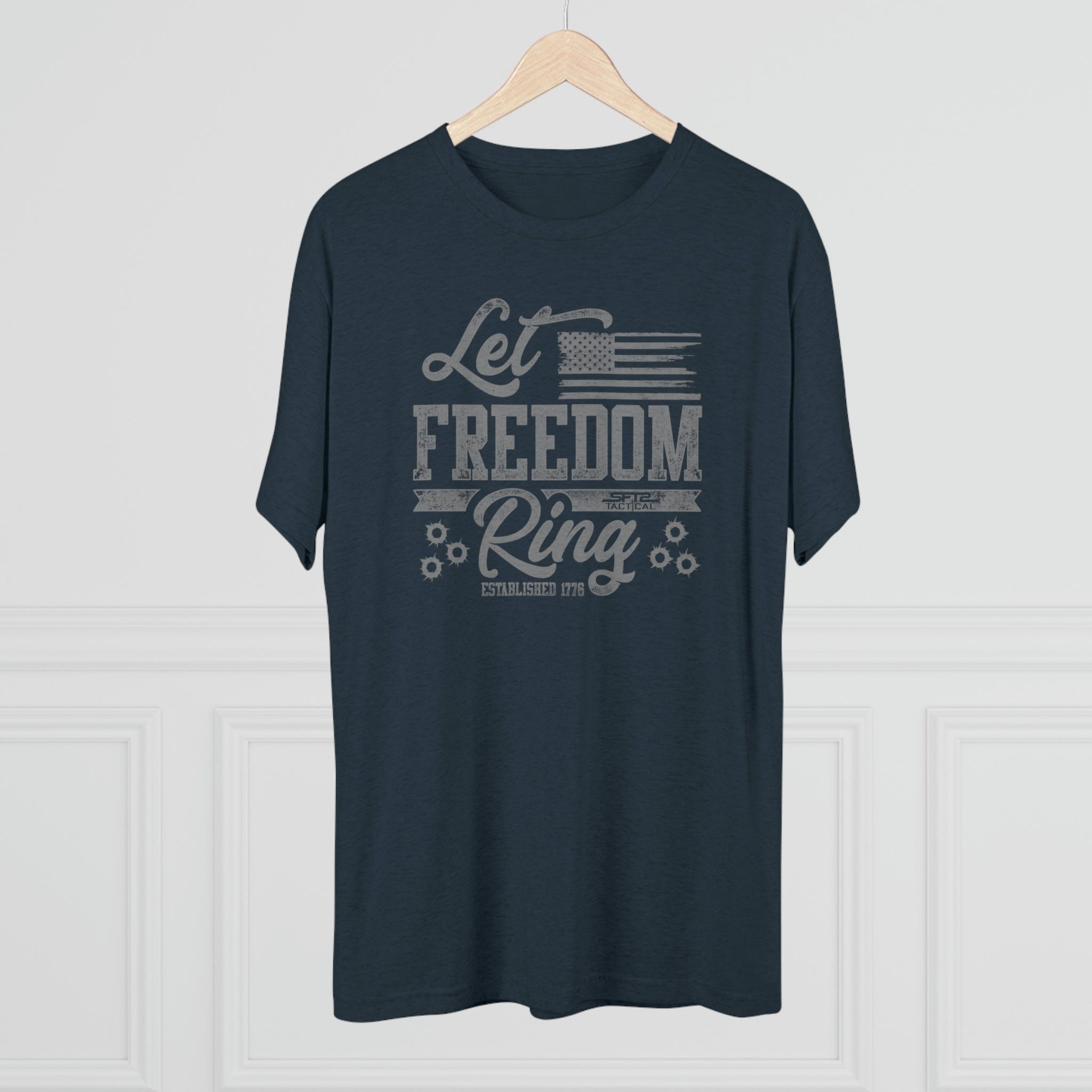 SFT2 Tactical Let Freedom Ring tri-blend crew tee in a relaxed fit with a patriotic graphic design.