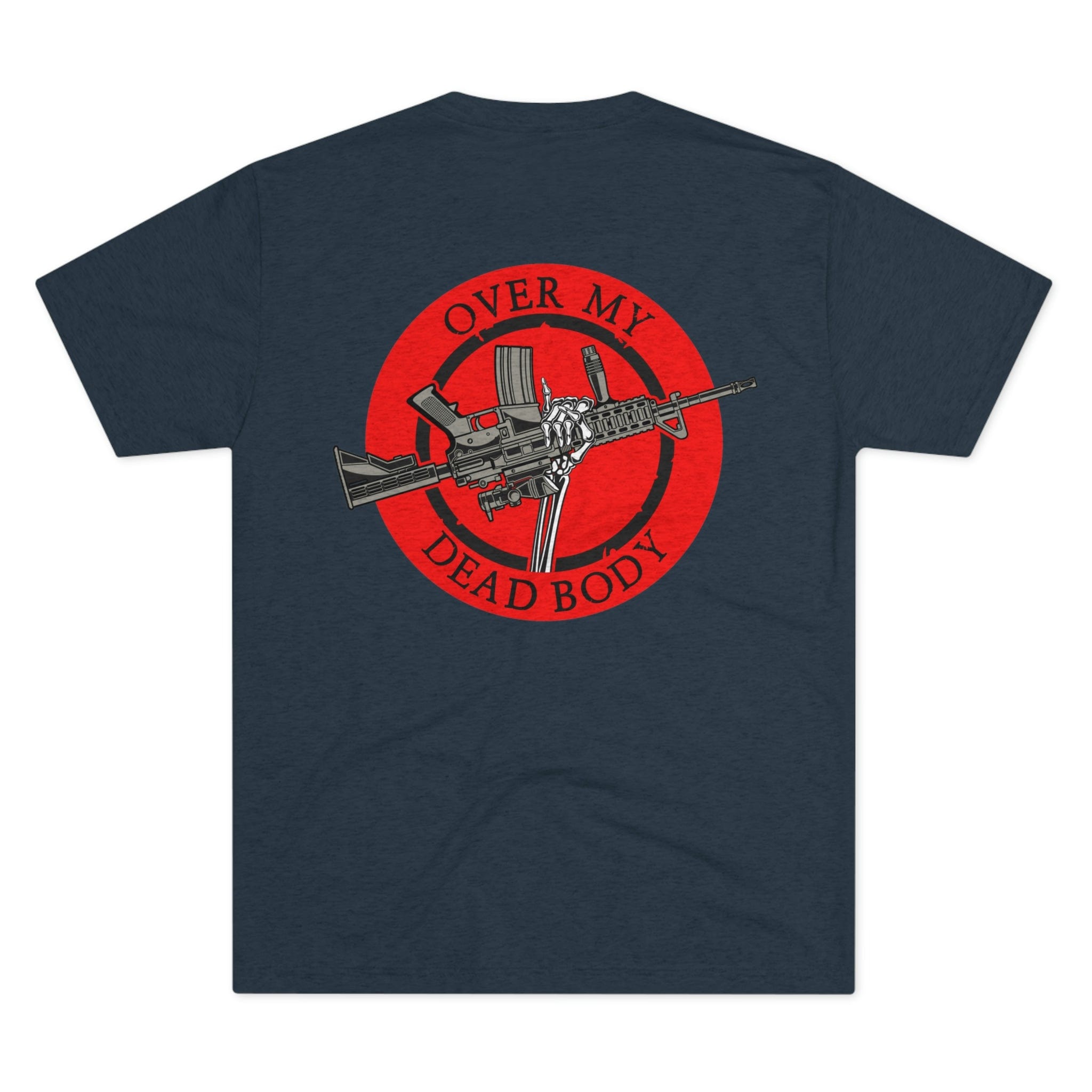 SFT2 Tactical Over My Dead Body tri-blend crew tee in a casual style with a graphic print on soft fabric.