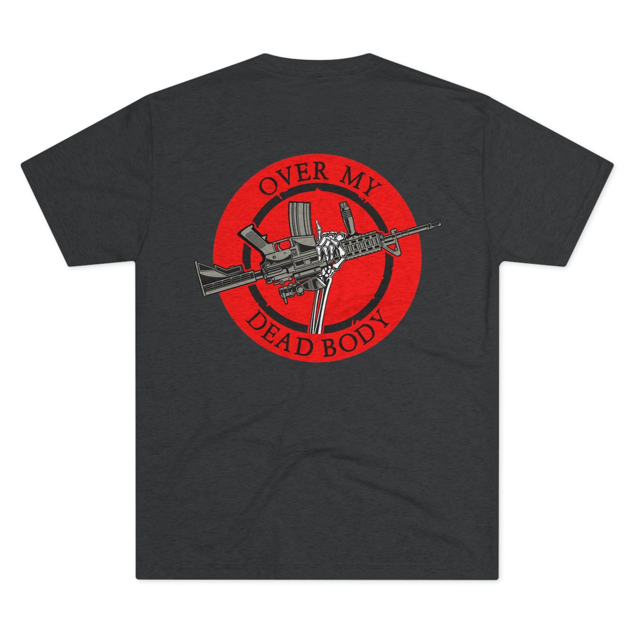 SFT2 Tactical Over My Dead Body tri-blend crew tee in a relaxed fit, featuring a graphic design on a soft fabric.