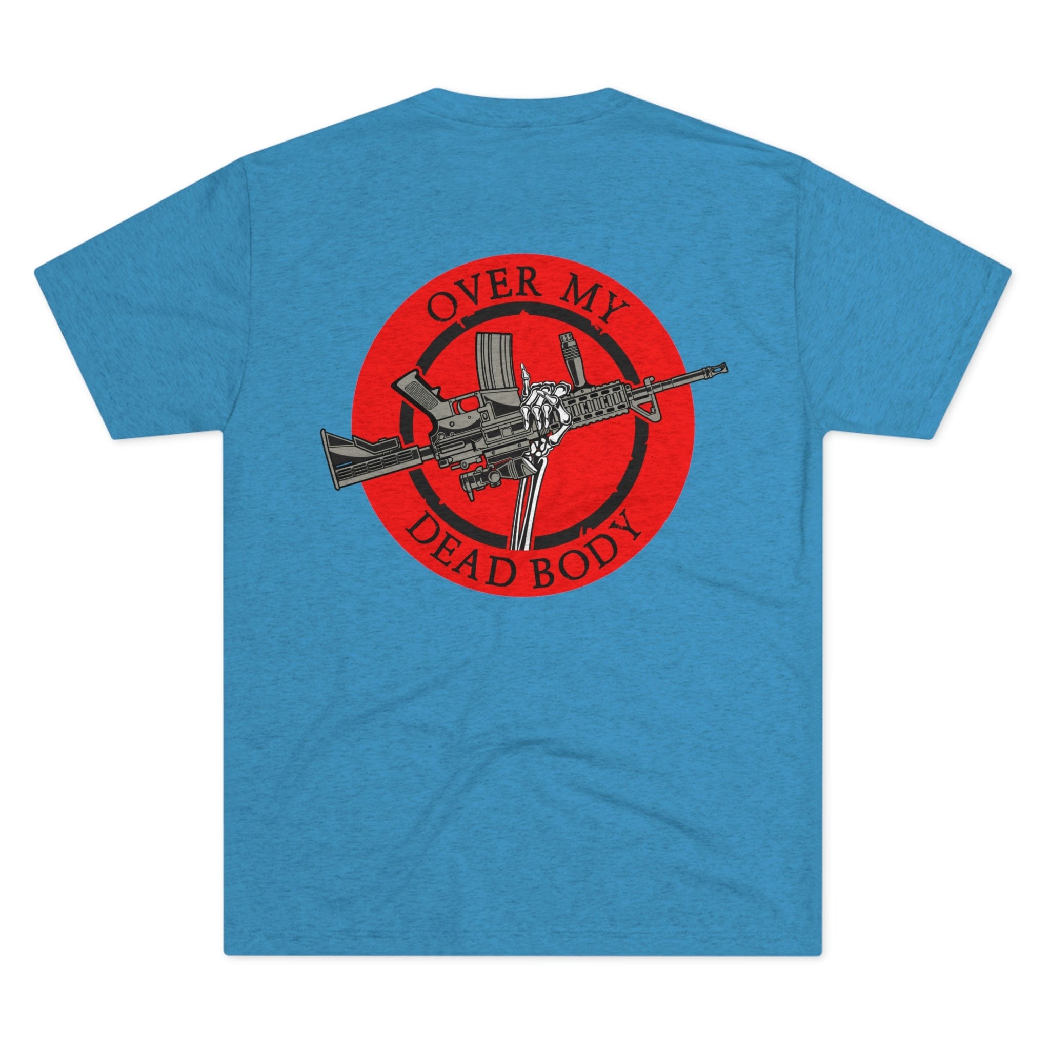 SFT2 Tactical Over My Dead Body tri-blend crew tee featuring a graphic design on a soft, comfortable fabric.