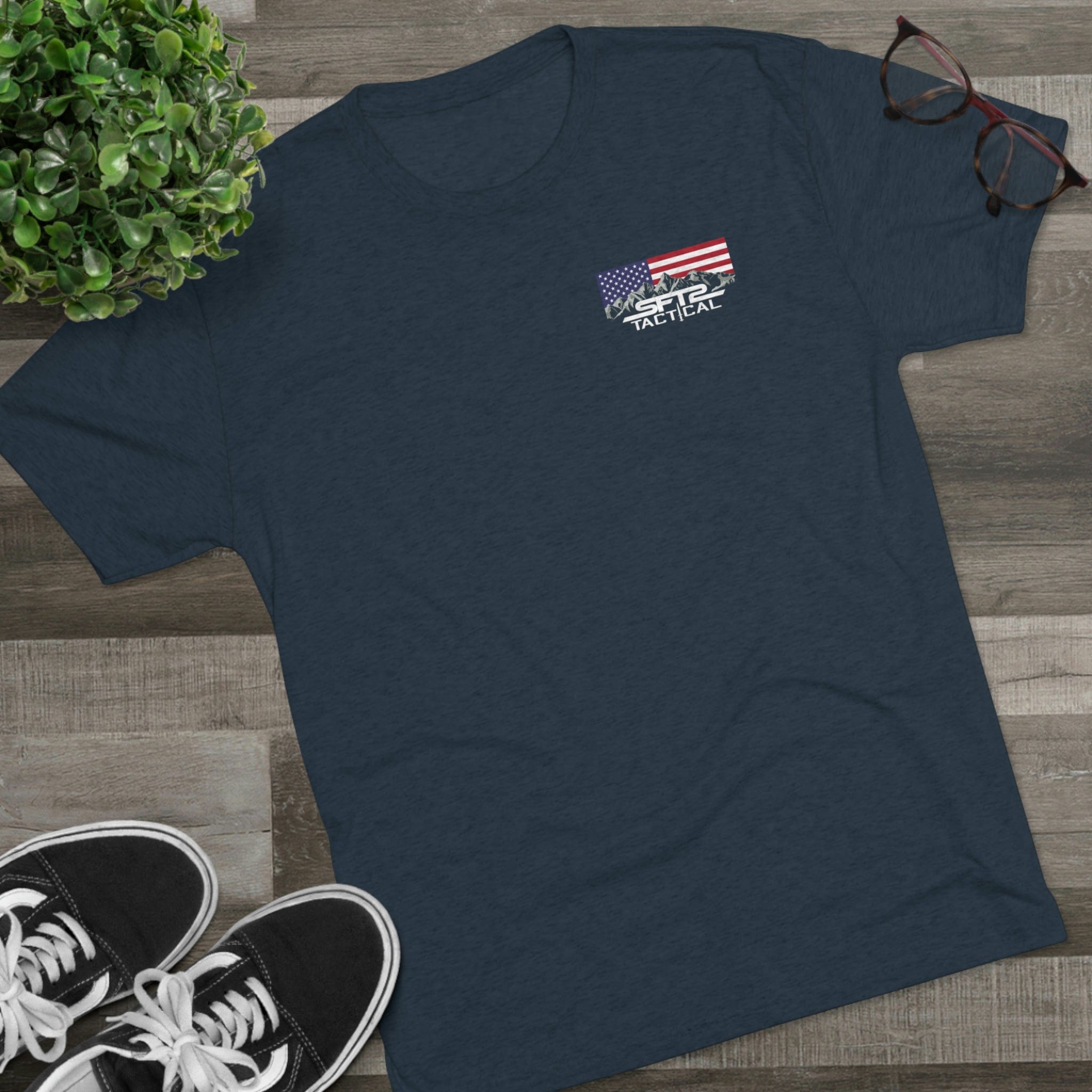 SFT2 Tactical Over My Dead Body tri-blend crew tee featuring a unique graphic design on a stylish t-shirt.
