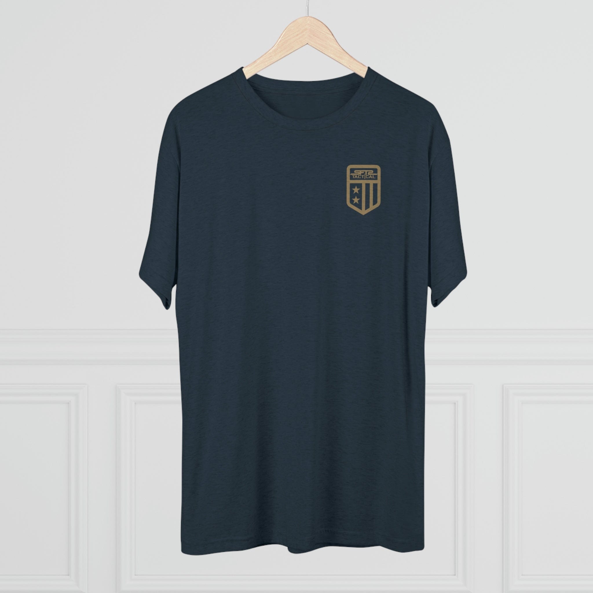 SFT2 Tactical Patriot tri-blend crew tee in a casual fit, showcasing soft fabric and a classic crew neckline.