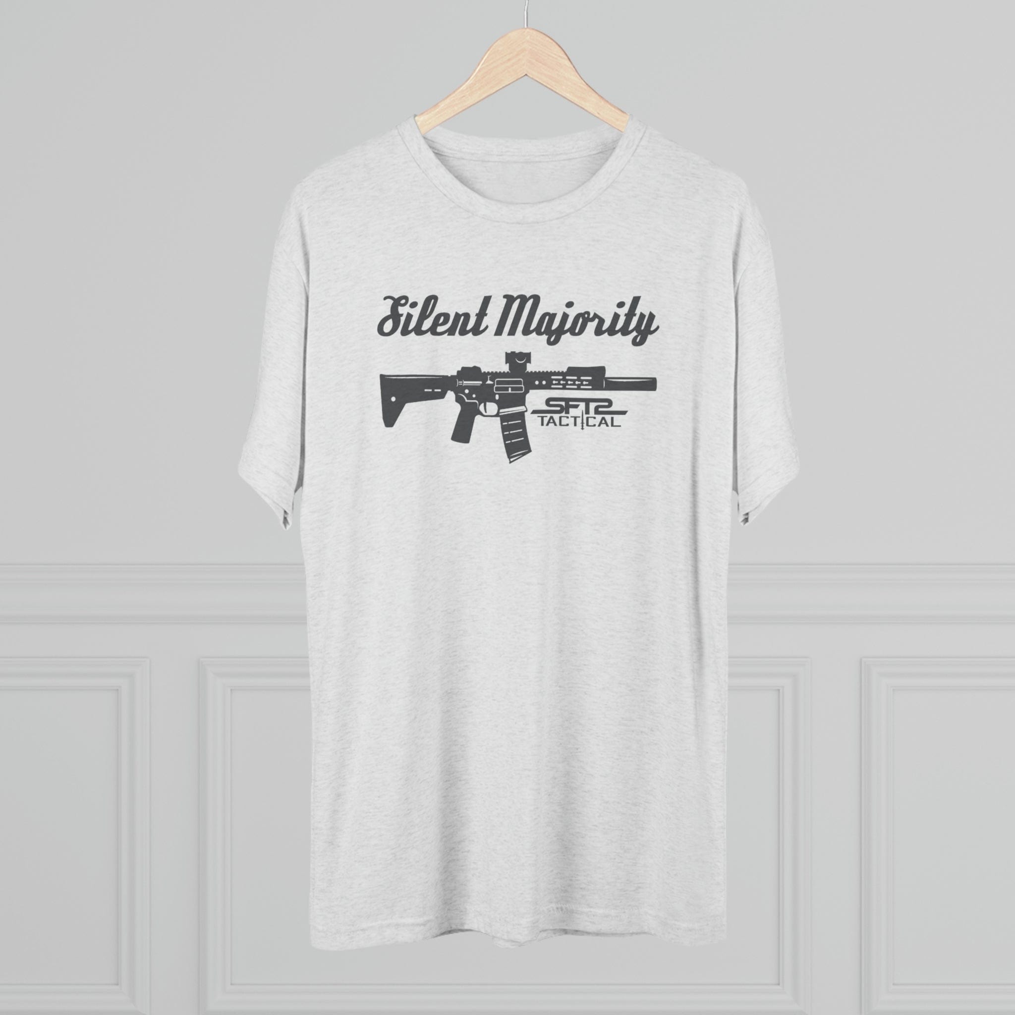 SFT2 Tactical Silent Majority T-Shirt in a casual style, featuring a bold graphic design on a soft fabric.