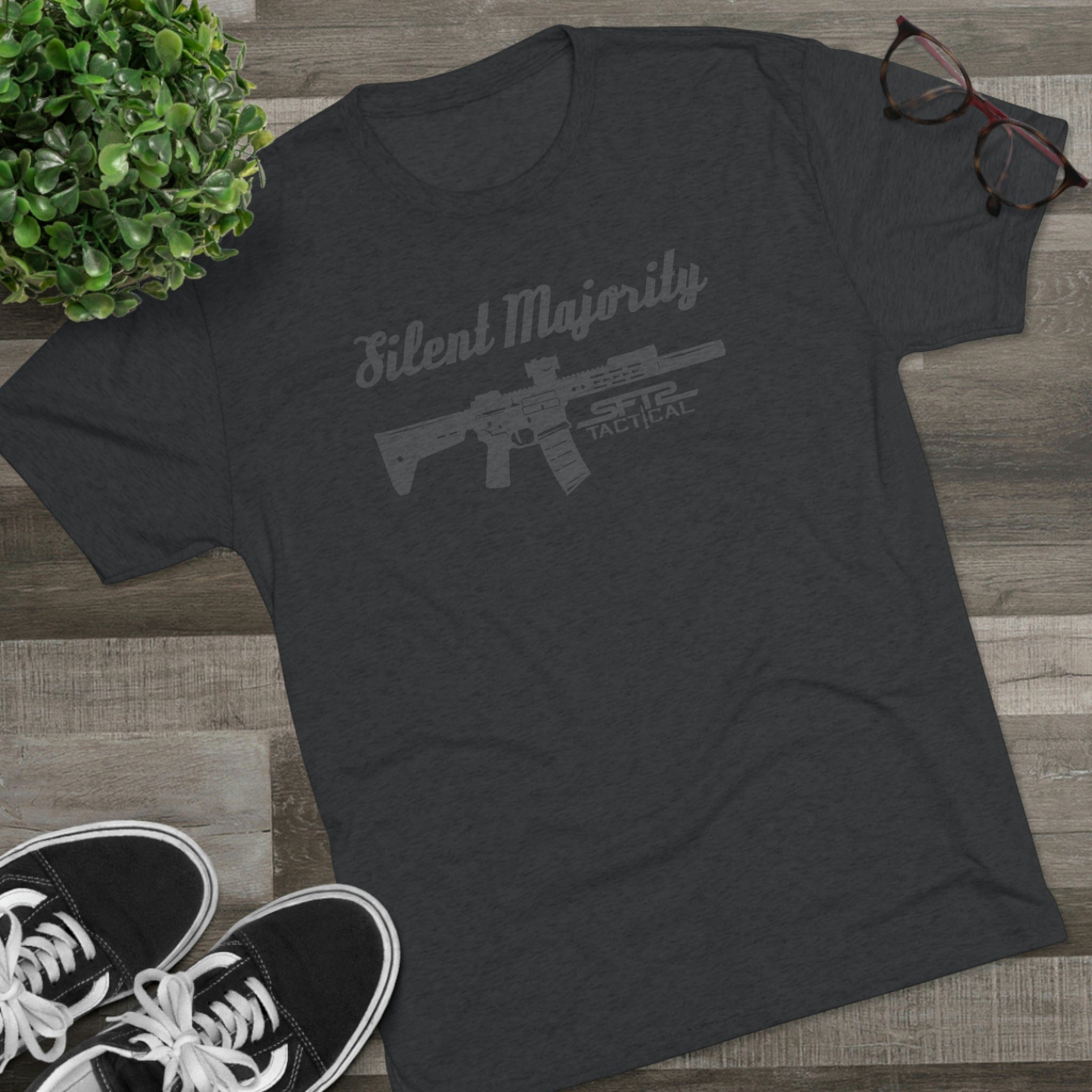 SFT2 Tactical Silent Majority T-Shirt featuring a bold graphic design on a classic fit cotton tee.