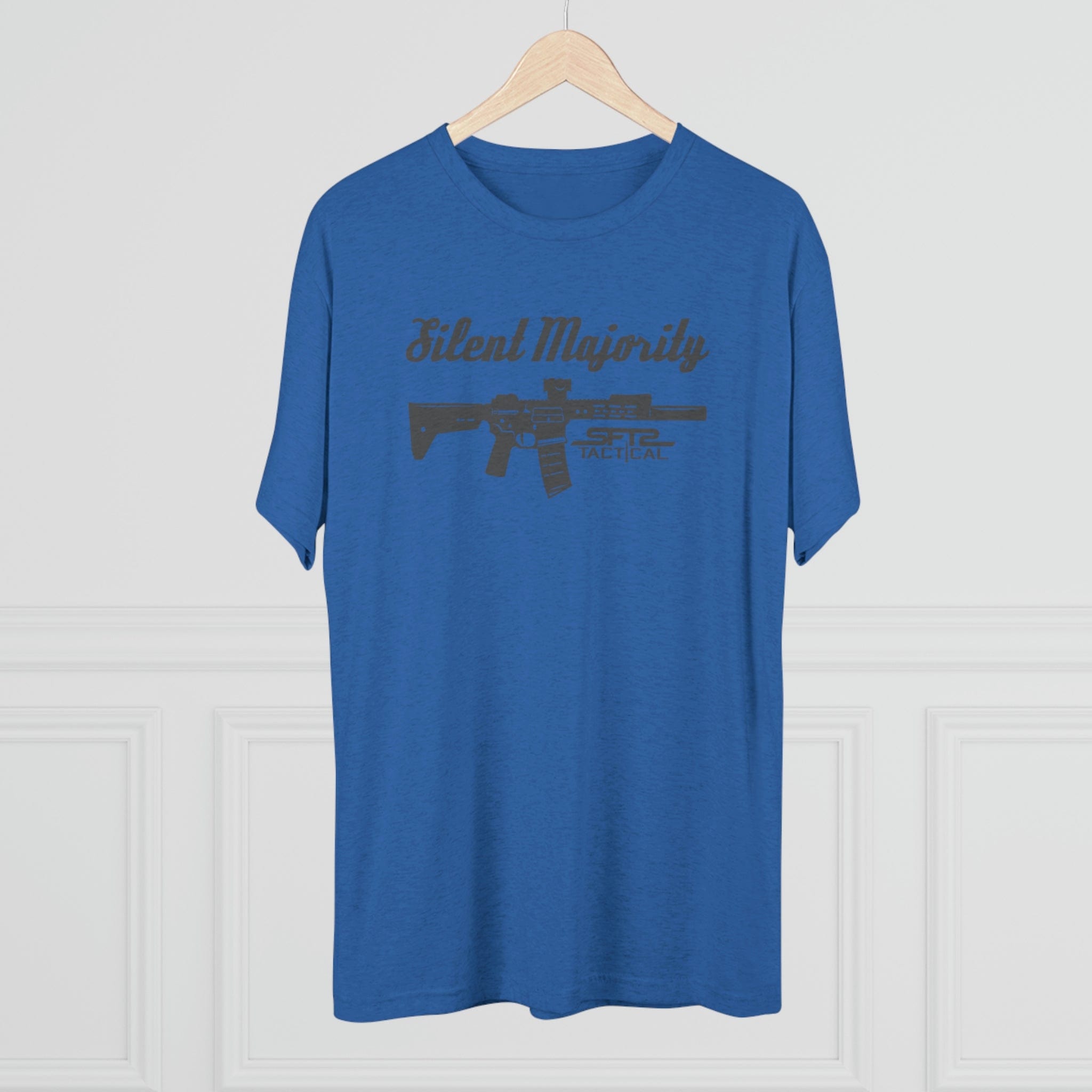 SFT2 Tactical Silent Majority T-Shirt featuring bold graphic design on a classic fit, displayed on a neutral background.