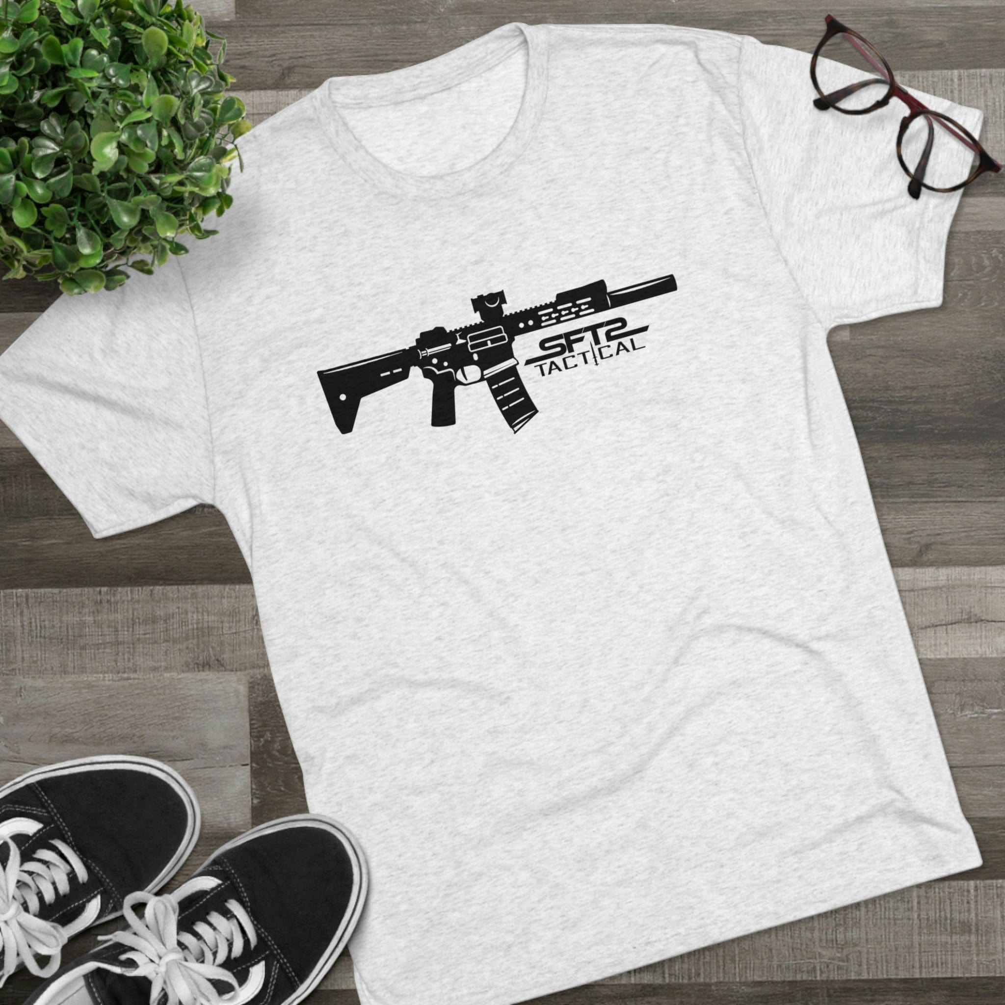 SFT2 Tactical tri-blend crew tee featuring "This is My Rifle" graphic on a casual t-shirt design.