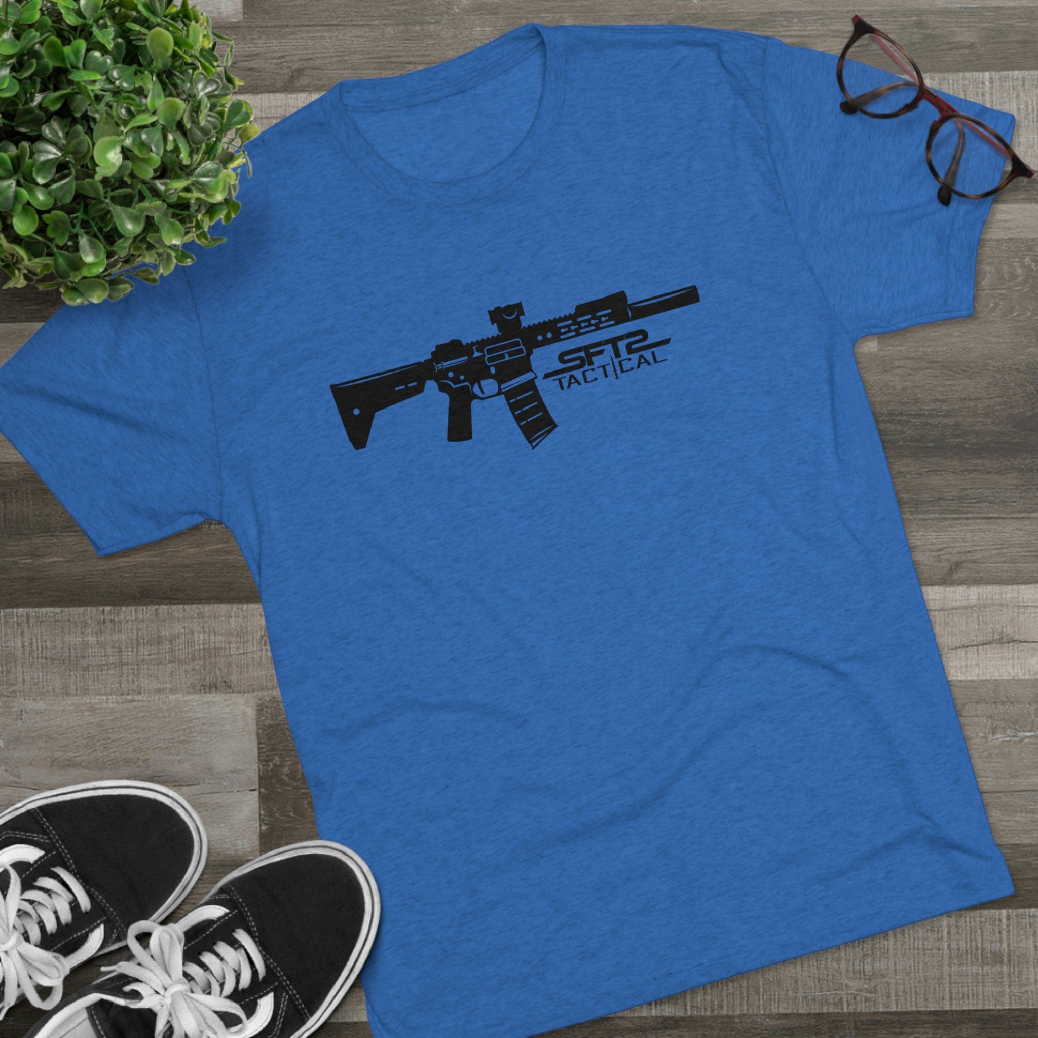 SFT2 Tactical tri-blend crew tee featuring "This is My Rifle" graphic design on a casual t-shirt.