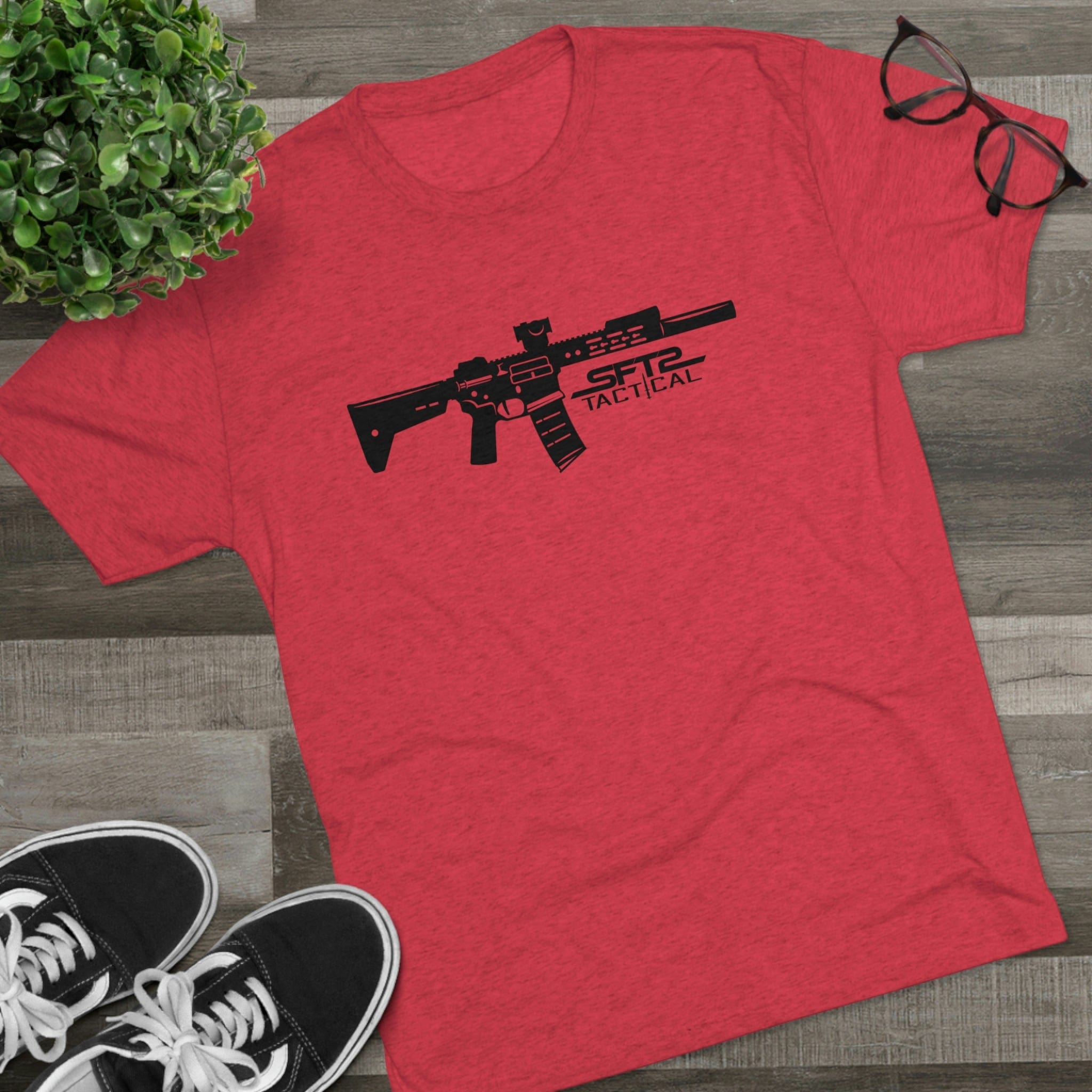 SFT2 Tactical tri-blend crew tee featuring "This is My Rifle" text design on a casual t-shirt.