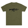 Military green tri-blend crew tee featuring "This is My Rifle" graphic by SFT2 Tactical.
