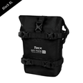 TACX™ 2-in-1 waterproof bumper bag for motorcycle crash bars, showing durable, weather-resistant design with multiple compartments.