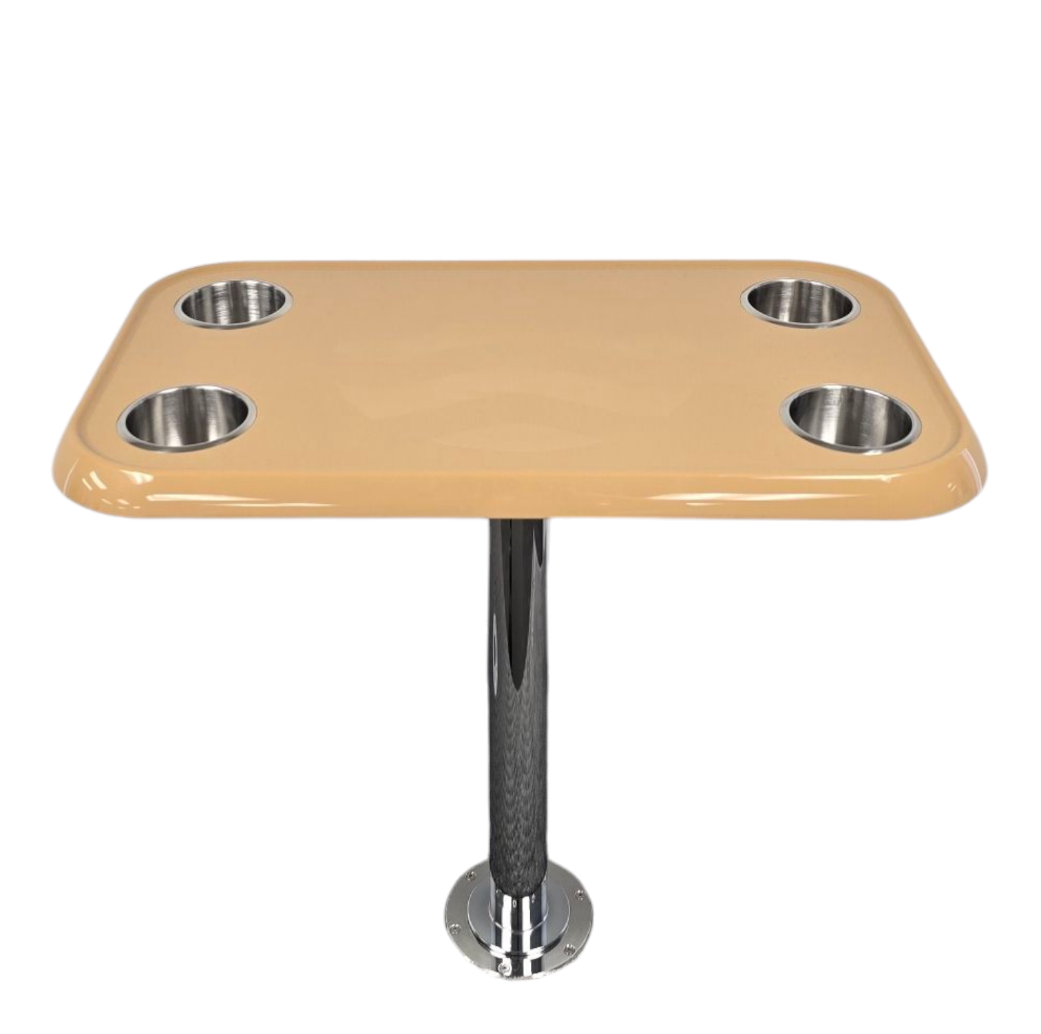 RV Side Tables | RV End Tables - Table Set - 6" Flush Mount Floor Plate / Anti Wobble, Cocktail Design (6 colors) - OVERLANDERS Outfitter