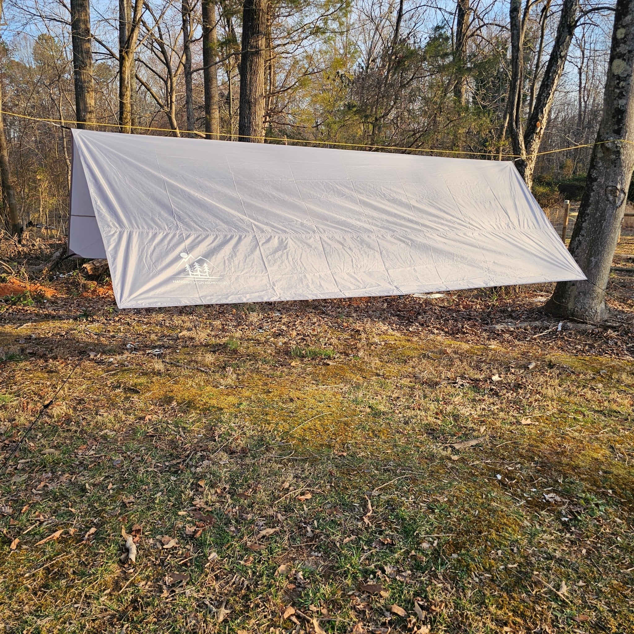 Waterproof Hanging High Hammocks 11-foot hammock tarp canopy providing durable weather protection for hammock camping.