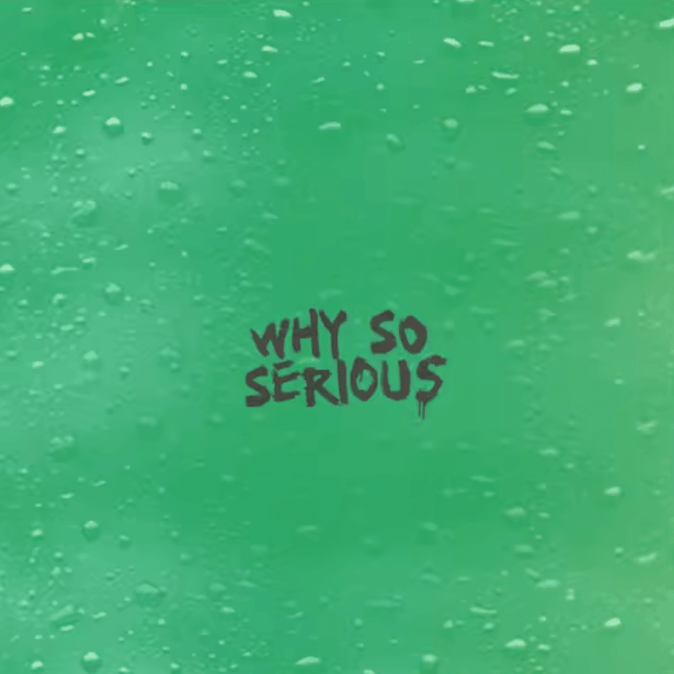 Decorative Joker "Why so Serious" sticker for helmets and bikes, featuring a bold design by Bean's Moto Booth.