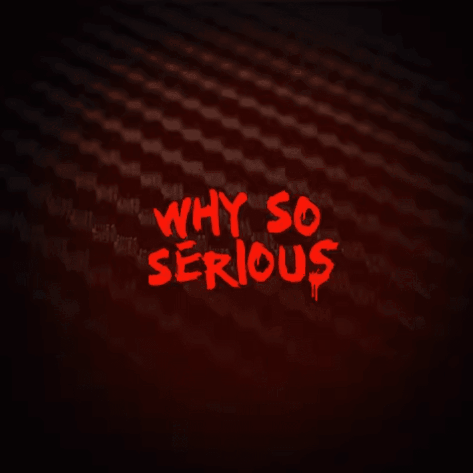 Decorative Joker "Why so Serious" sticker from Bean's Moto Booth on helmet or bike for personalized style.