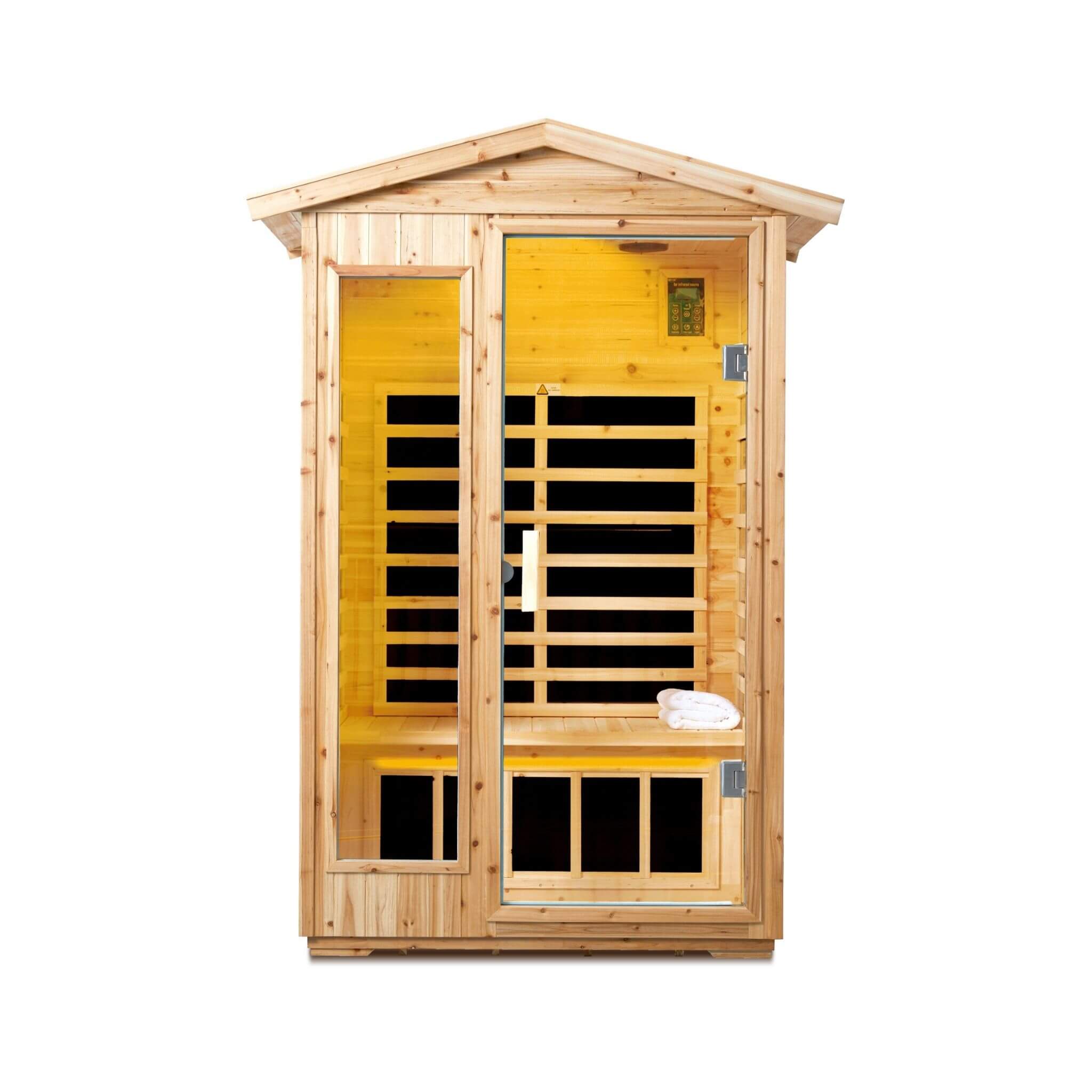 Thermora Vexa 2-Person Outdoor Infrared Sauna With Bluetooth Audio And LED Lighting (SAK28694) - We The Collective