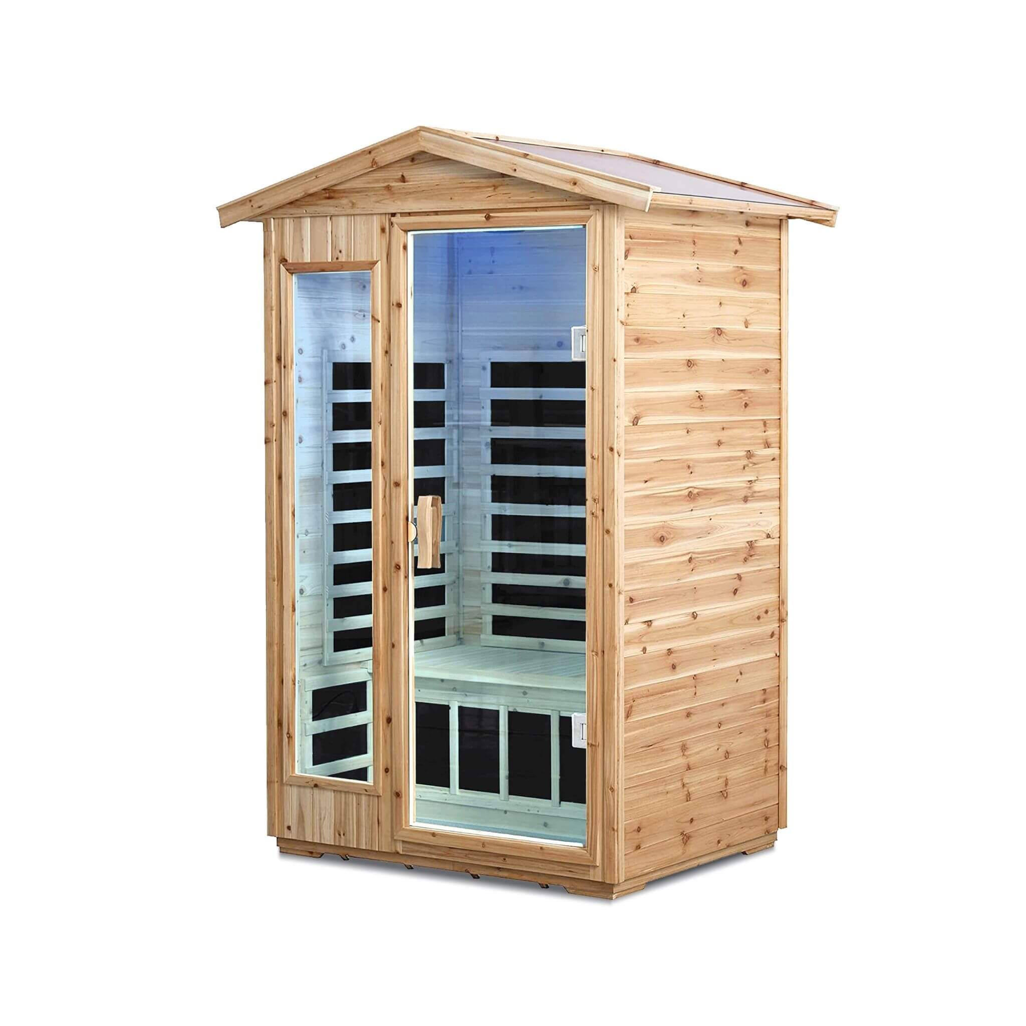 Thermora Vexa 2-Person Outdoor Infrared Sauna With Bluetooth Audio And LED Lighting (SAK28694) - We The Collective