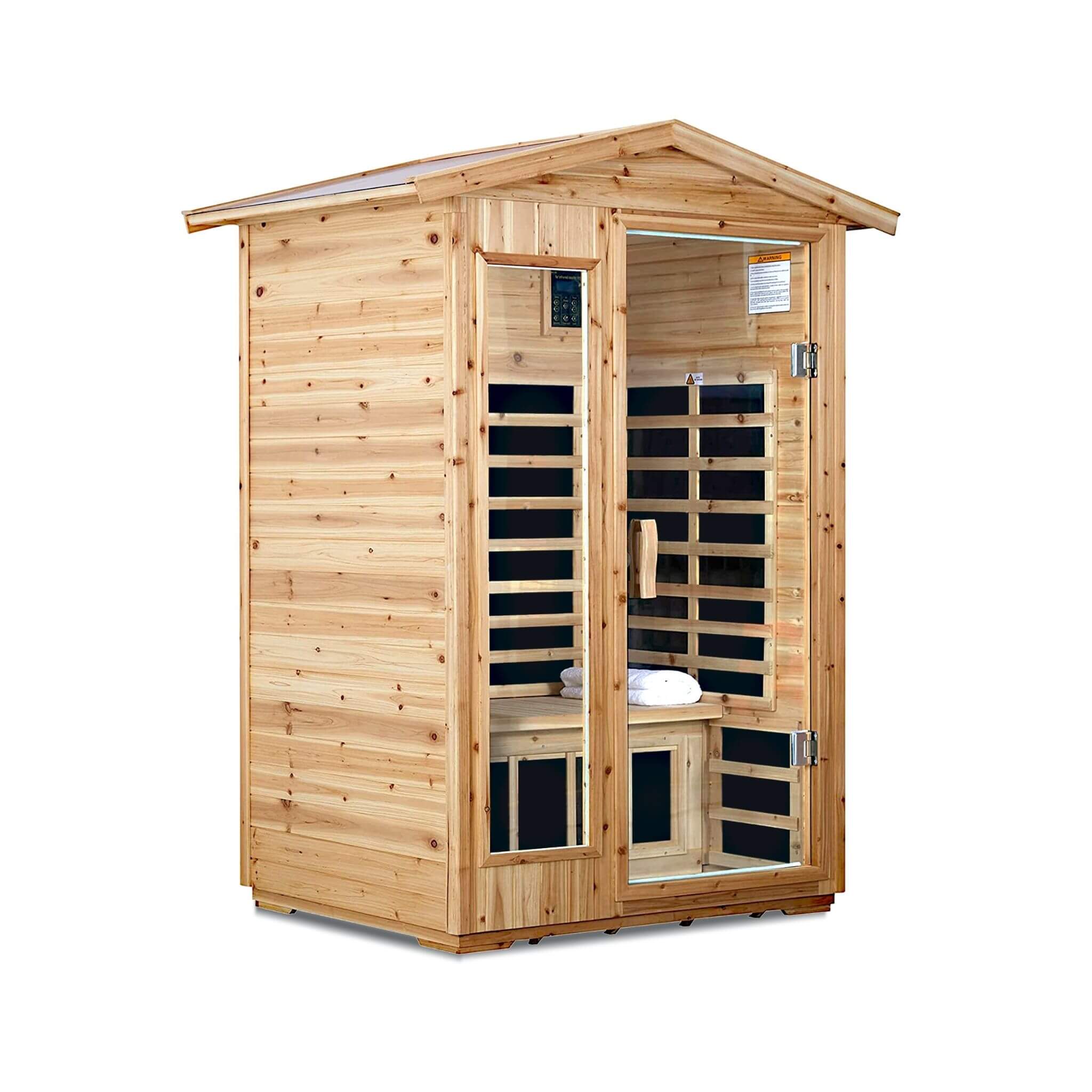 Thermora Vexa 2-Person Outdoor Infrared Sauna With Bluetooth Audio And LED Lighting (SAK28694) - We The Collective